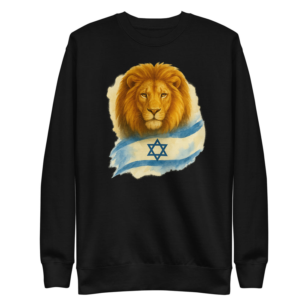 Lion Of Israel Unisex Premium Sweatshirt - American Zionist