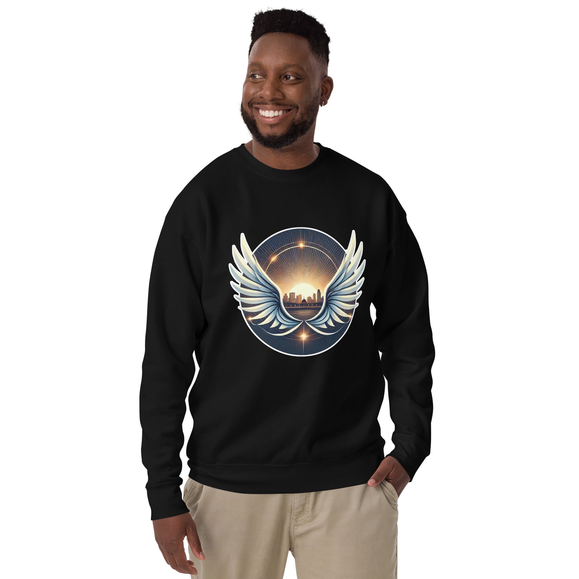 Sunrise Wings Premium Sweatshirt - American Zionist