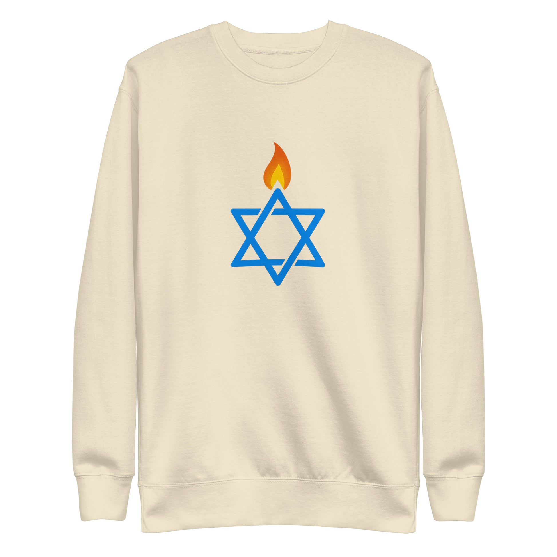 Fire Stars Of David Unisex Premium Sweatshirt - American Zionist