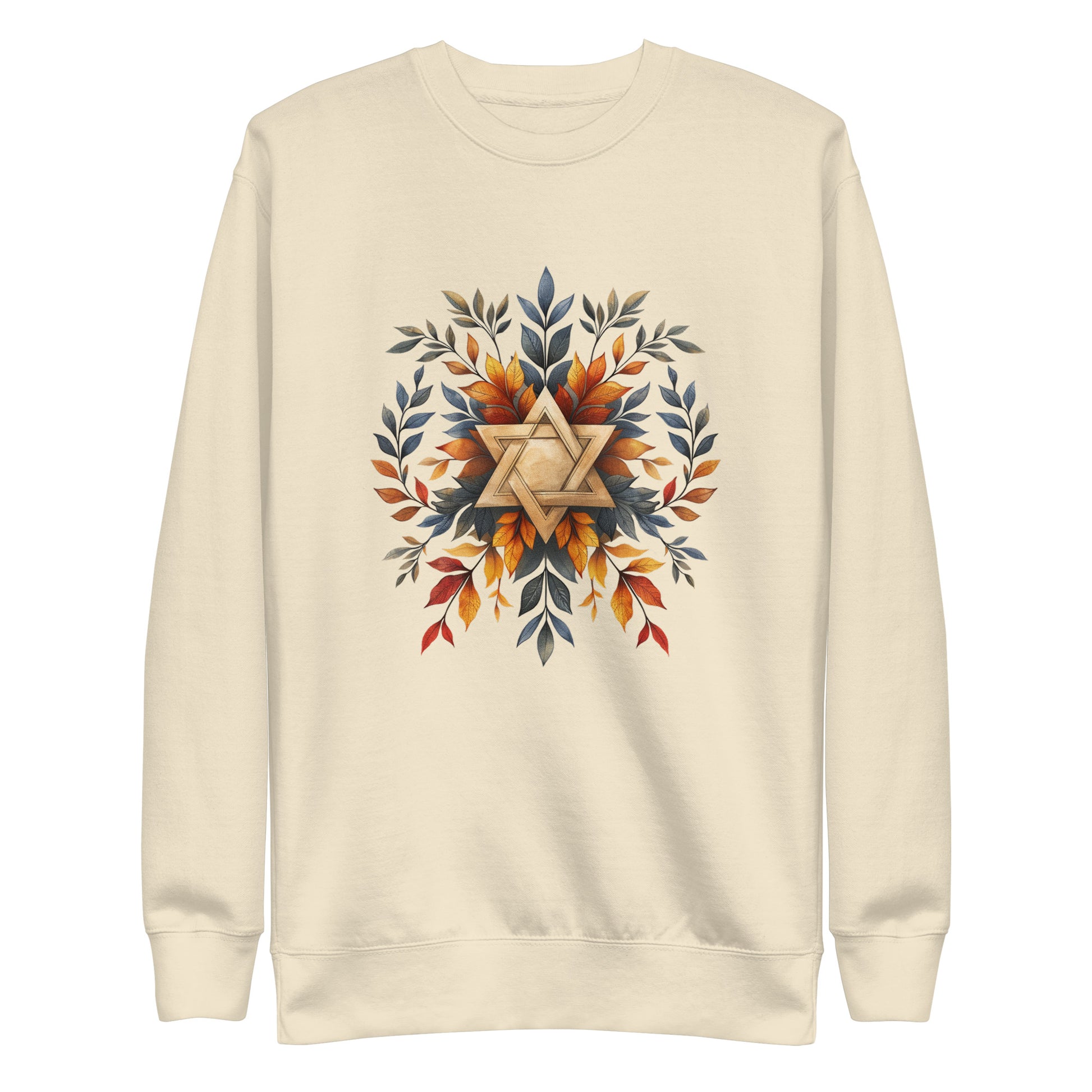 Star of David Wreath Transparent Unisex Premium Sweatshirt - American Zionist