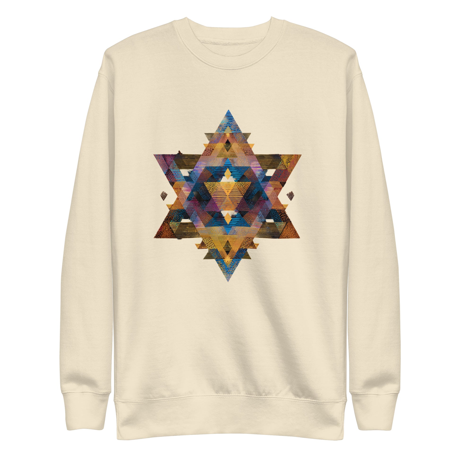 Star of David Geometric Unisex Premium Sweatshirt - American Zionist