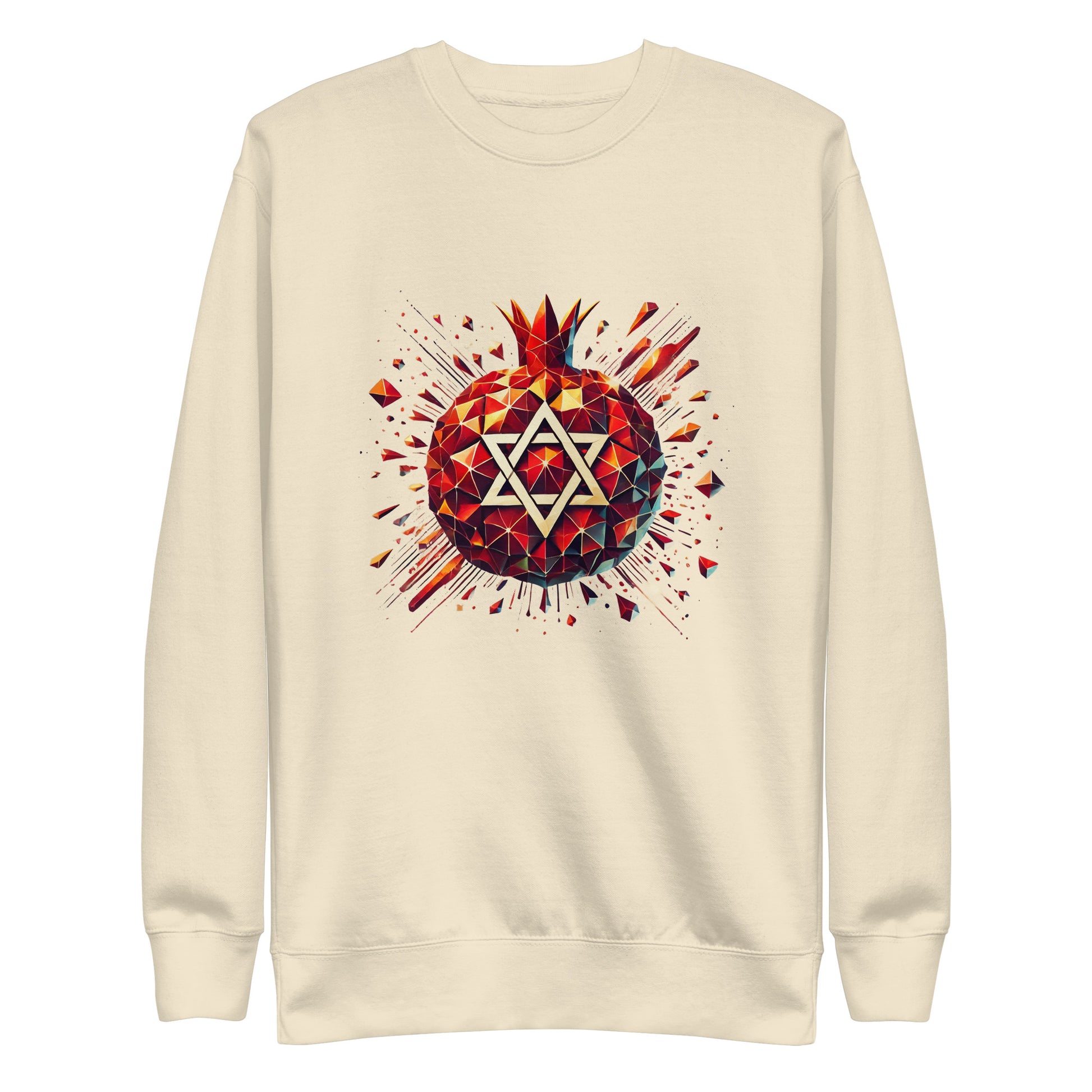 Pomegranate Star of David Unisex Premium Sweatshirt - American Zionist