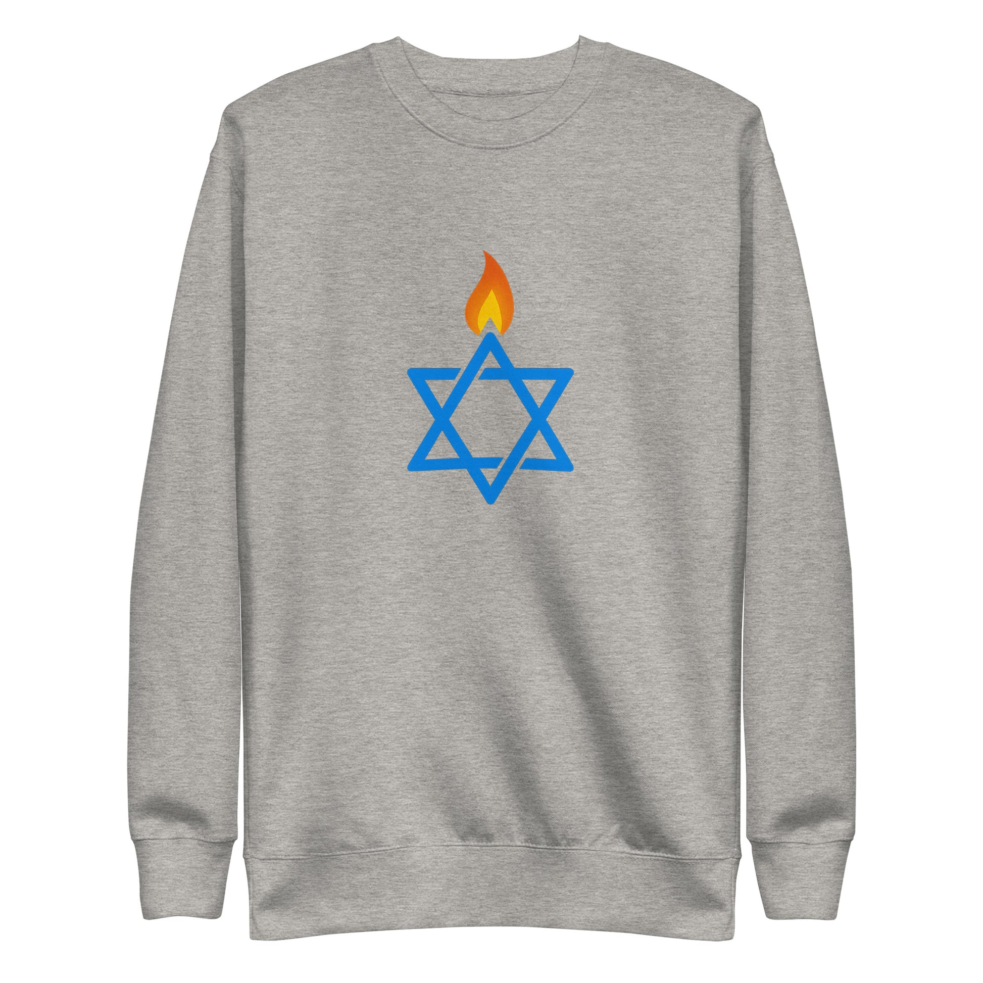 Fire Stars Of David Unisex Premium Sweatshirt - American Zionist