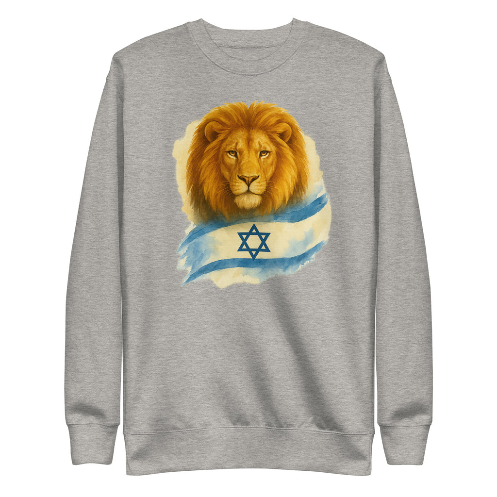 Lion Of Israel Unisex Premium Sweatshirt - American Zionist