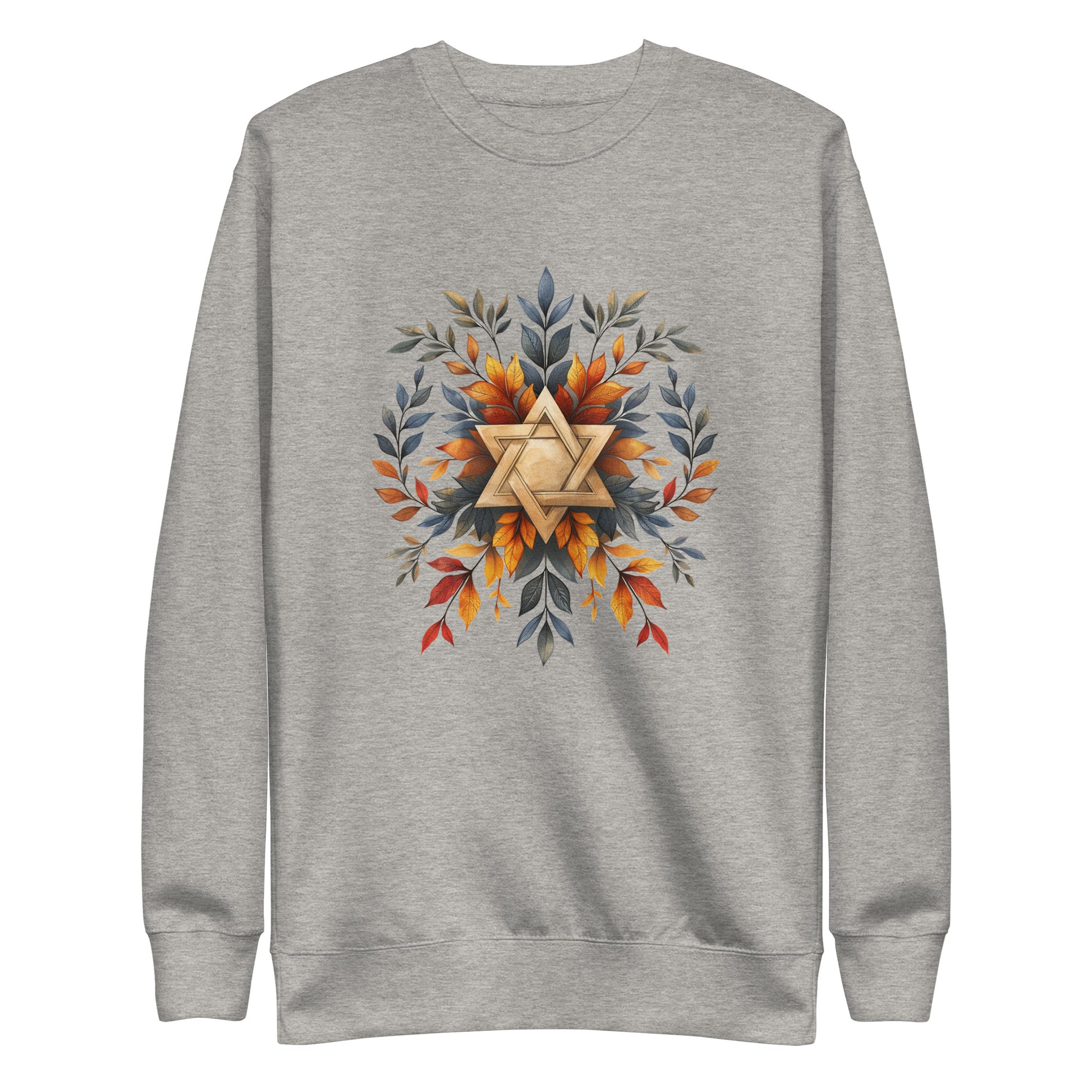 Star of David Wreath Transparent Unisex Premium Sweatshirt - American Zionist