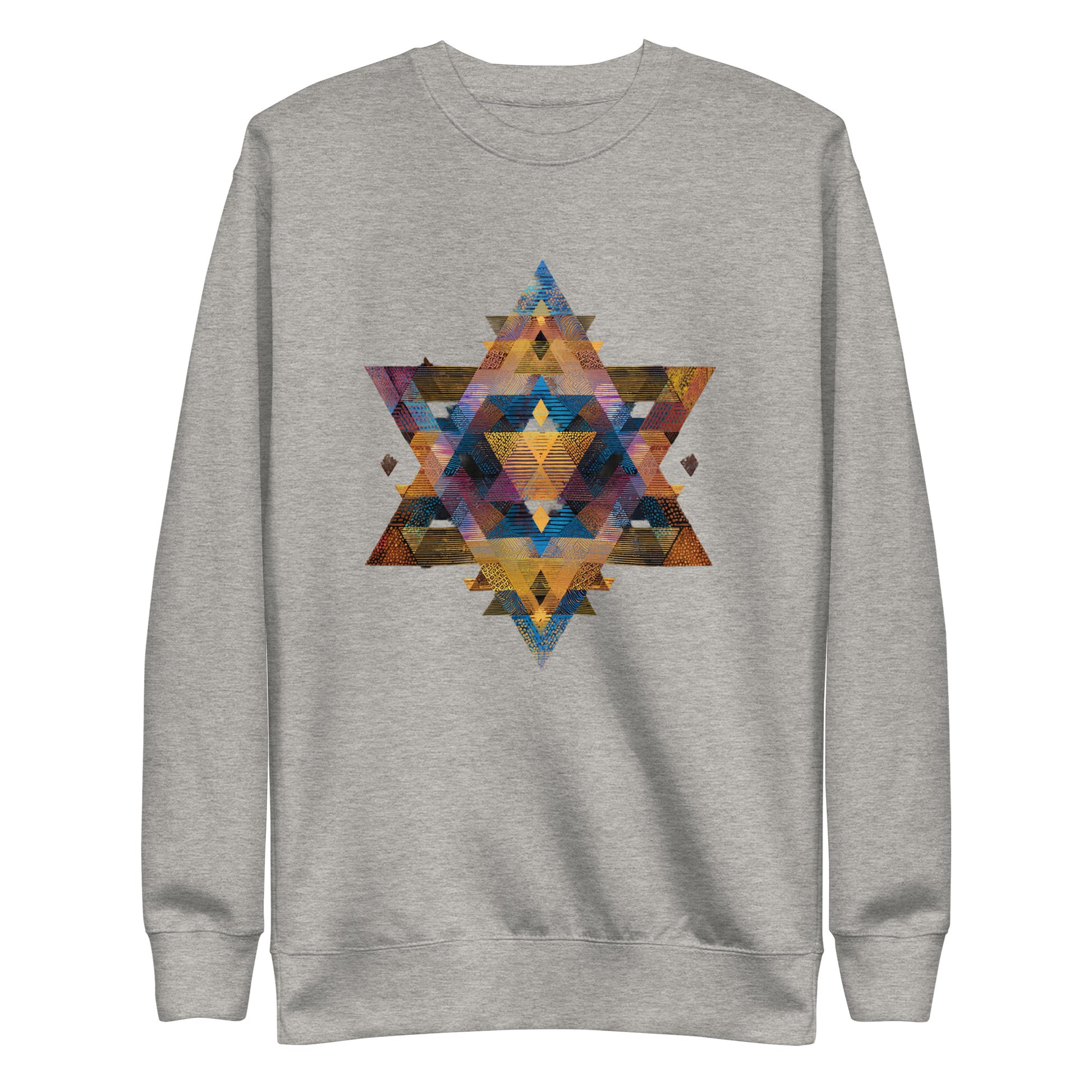 Star of David Geometric Unisex Premium Sweatshirt - American Zionist