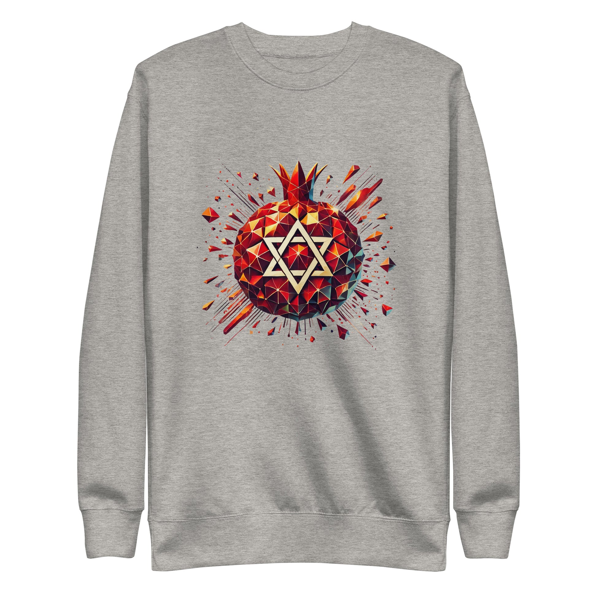 Pomegranate Star of David Unisex Premium Sweatshirt - American Zionist