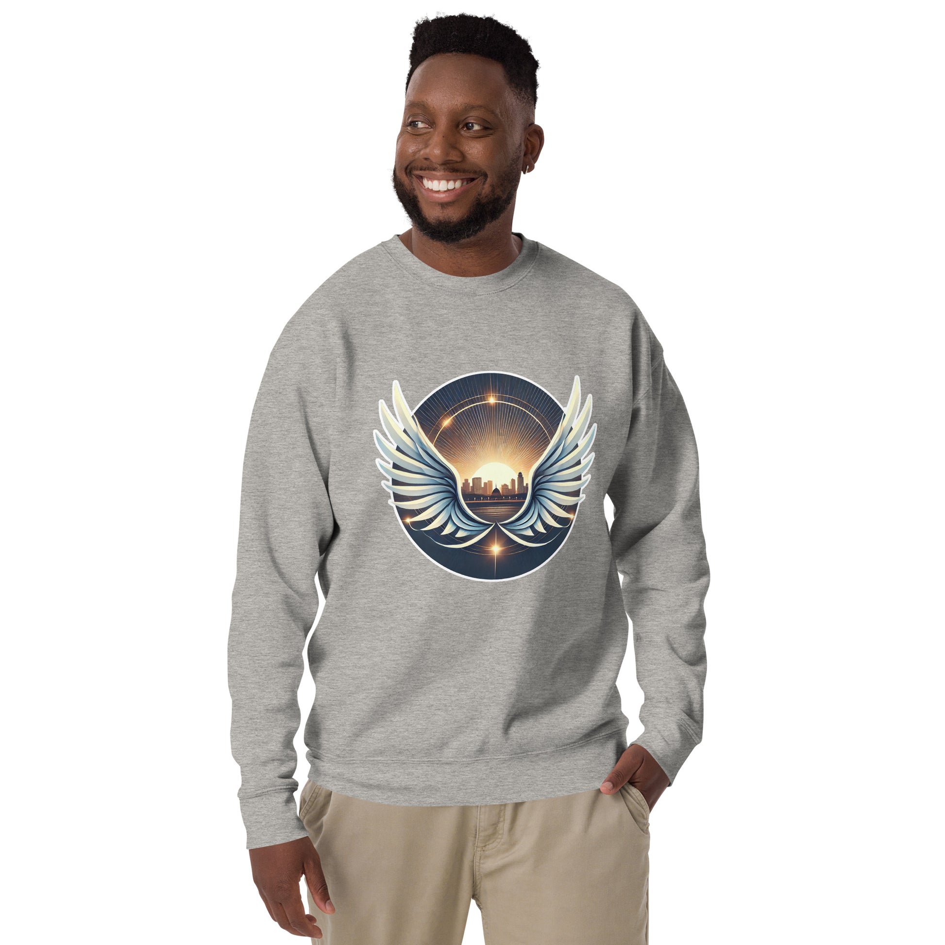 Sunrise Wings Premium Sweatshirt - American Zionist
