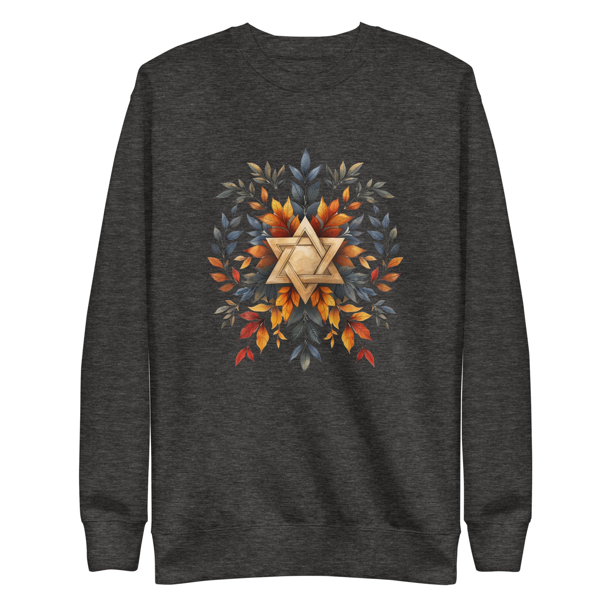 Star of David Wreath Transparent Unisex Premium Sweatshirt - American Zionist