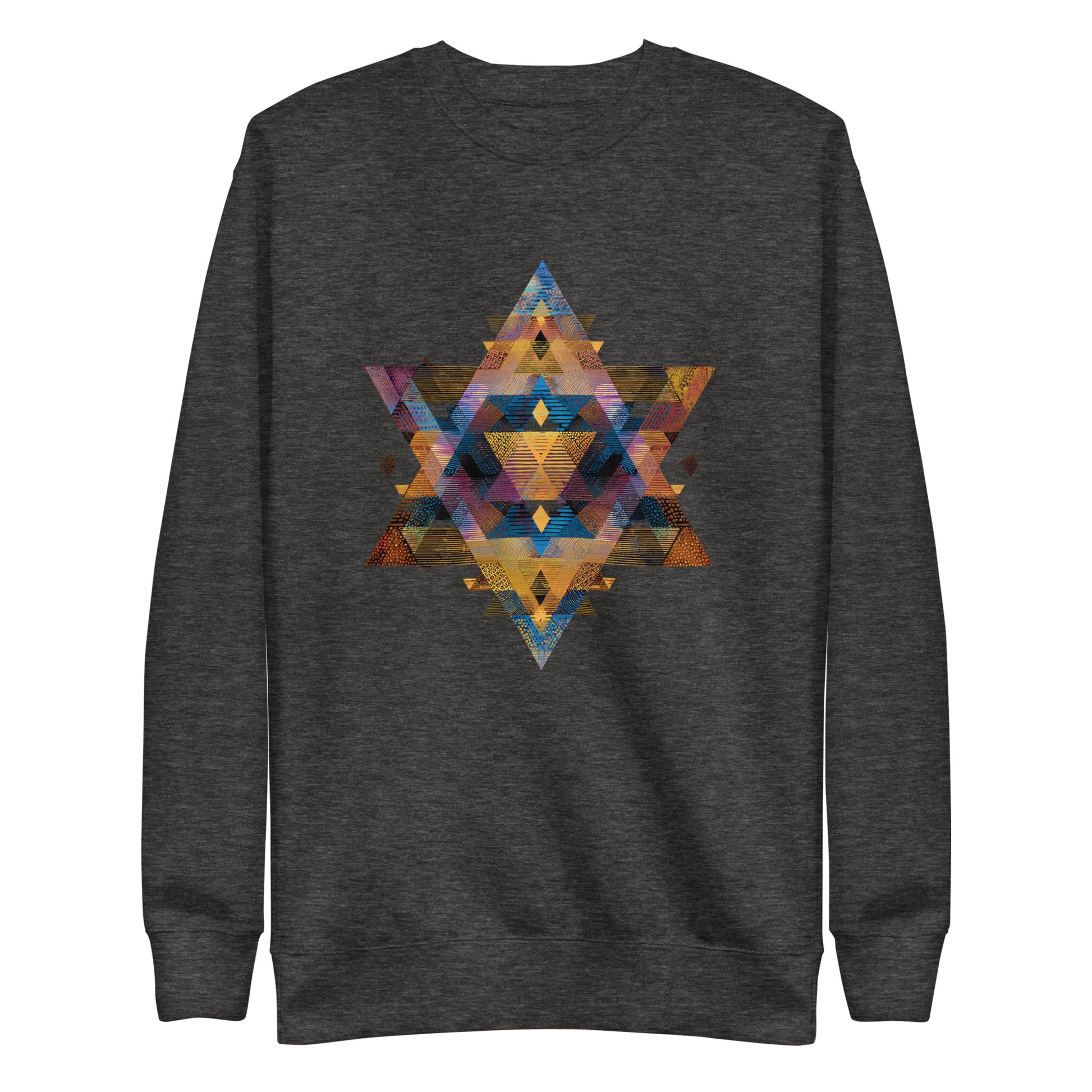 Star of David Geometric Unisex Premium Sweatshirt - American Zionist