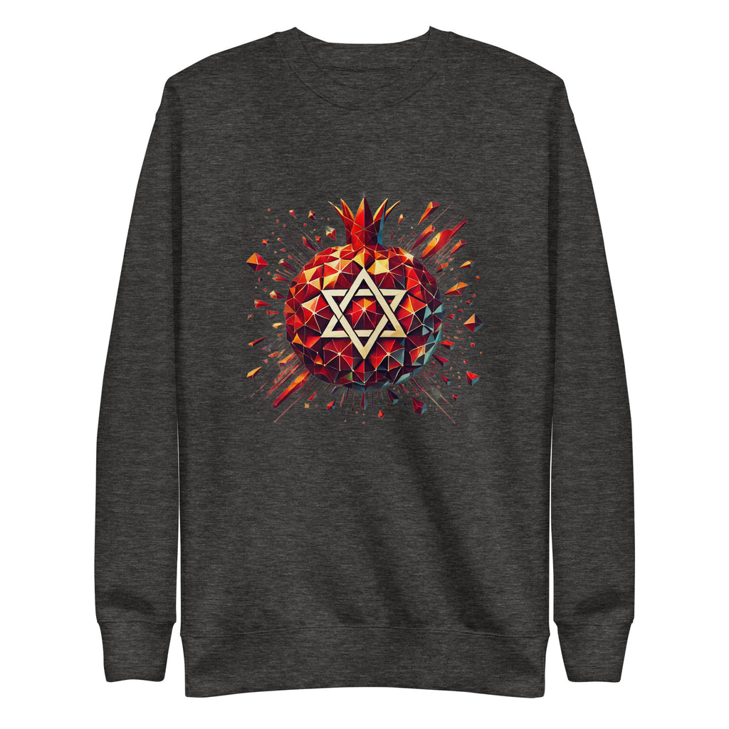 Pomegranate Star of David Unisex Premium Sweatshirt - American Zionist