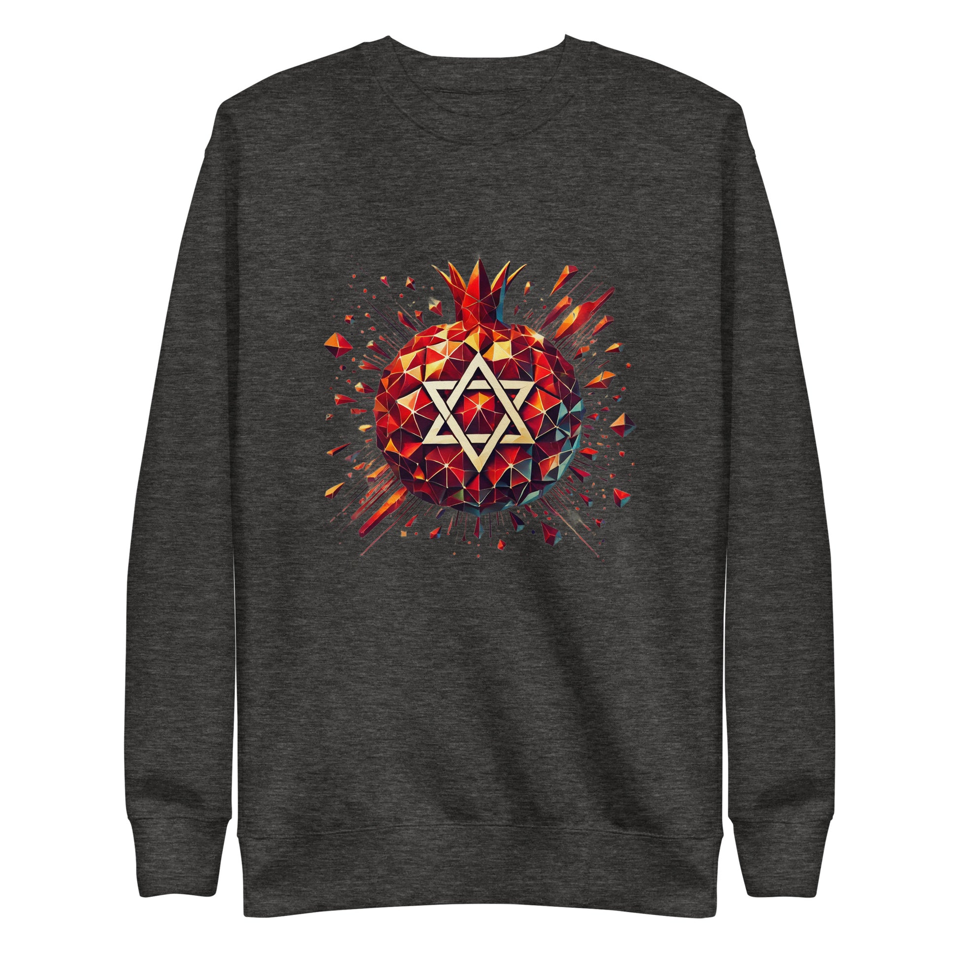 Pomegranate Star of David Unisex Premium Sweatshirt - American Zionist