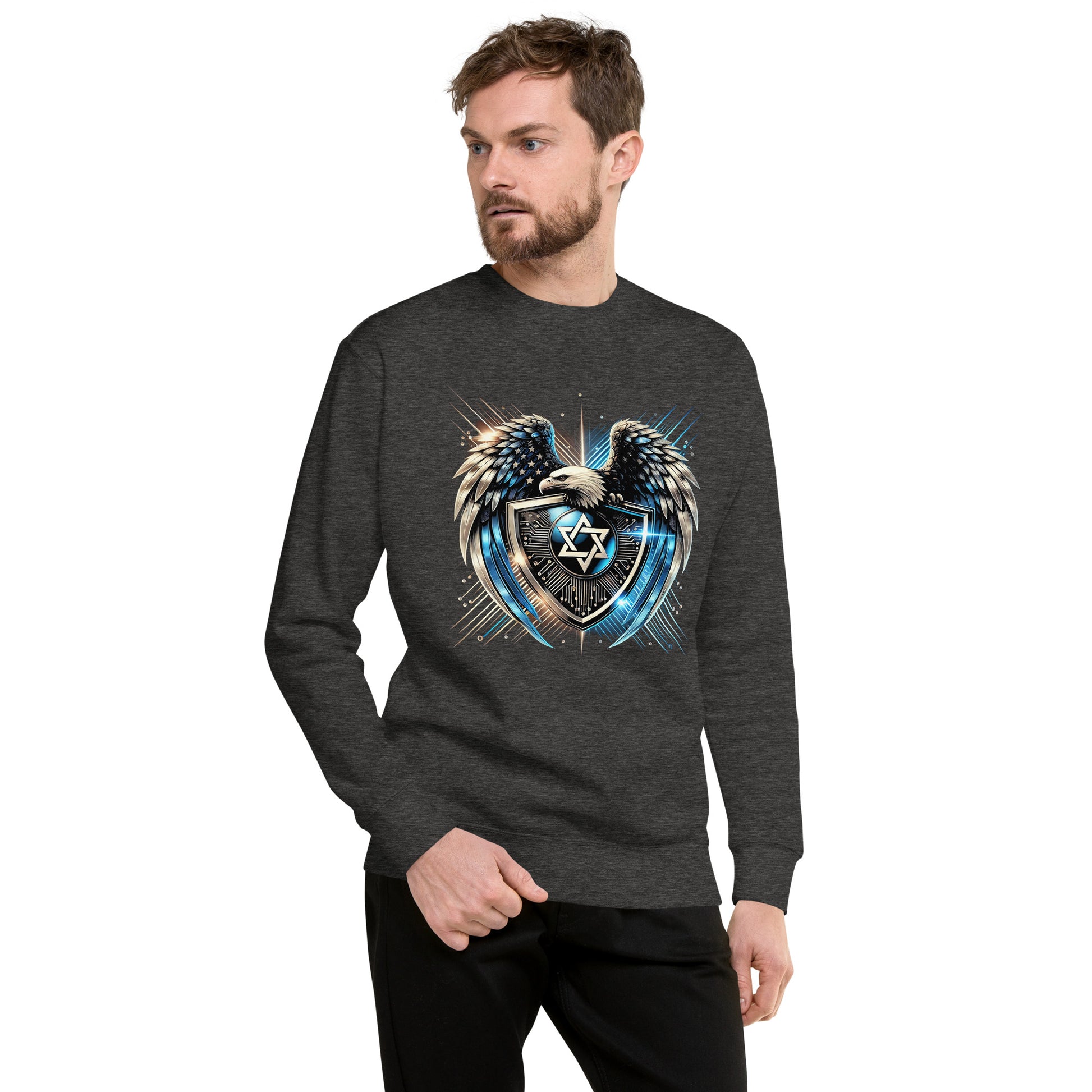 Galaxy Star of David Premium Sweatshirt - American Zionist