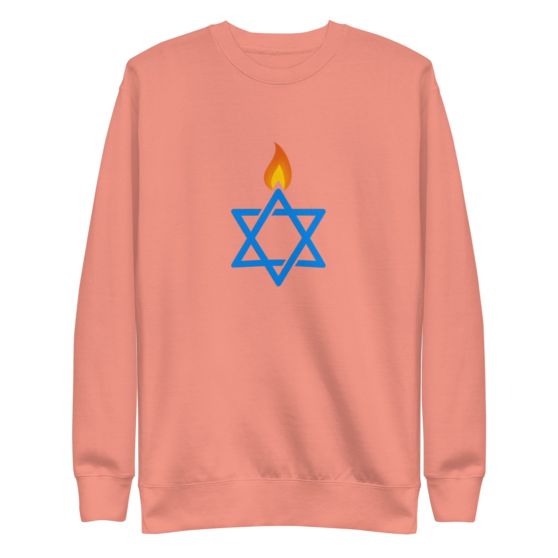 Fire Stars Of David Unisex Premium Sweatshirt - American Zionist