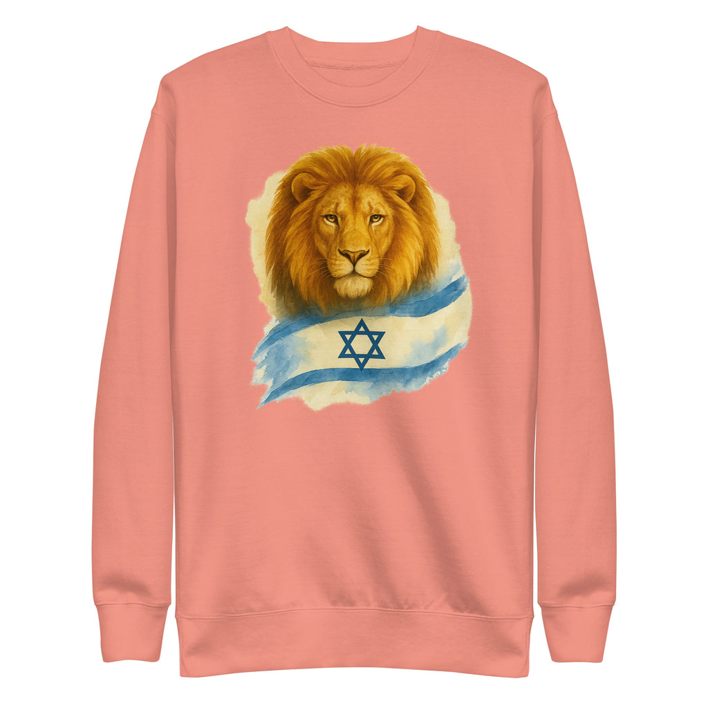 Lion Of Israel Unisex Premium Sweatshirt - American Zionist
