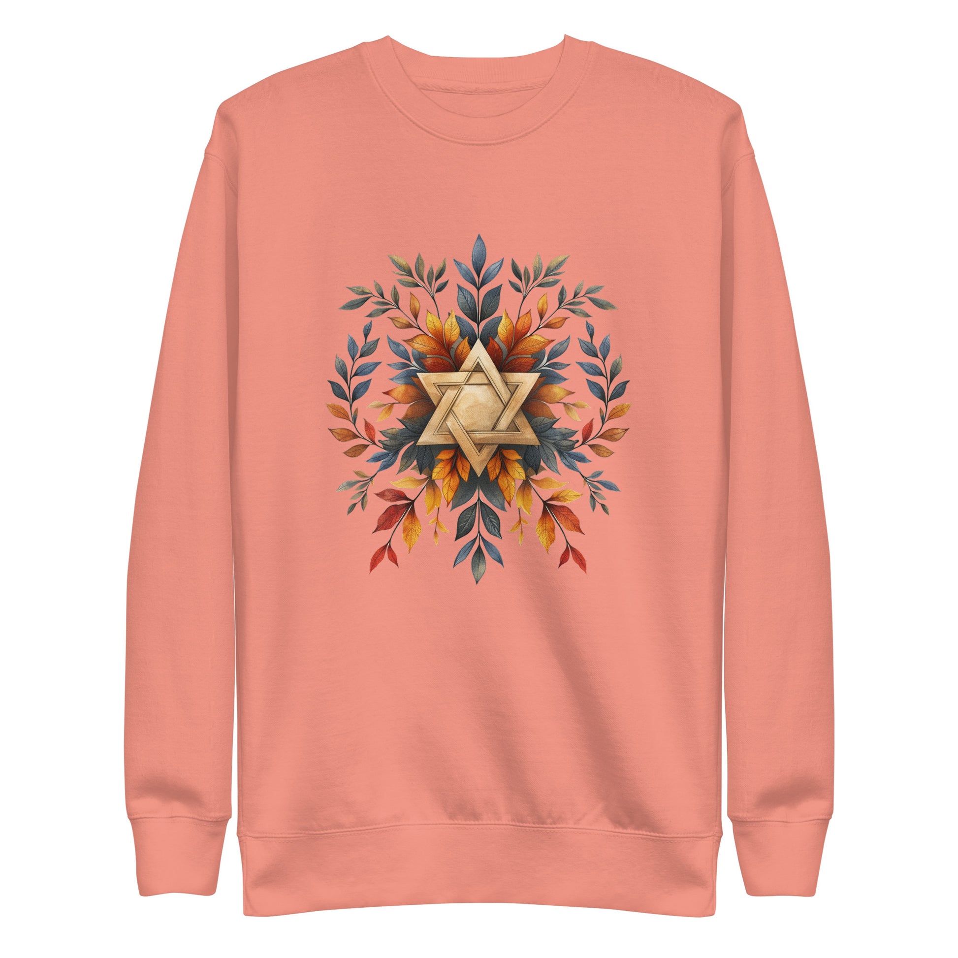 Star of David Wreath Transparent Unisex Premium Sweatshirt - American Zionist