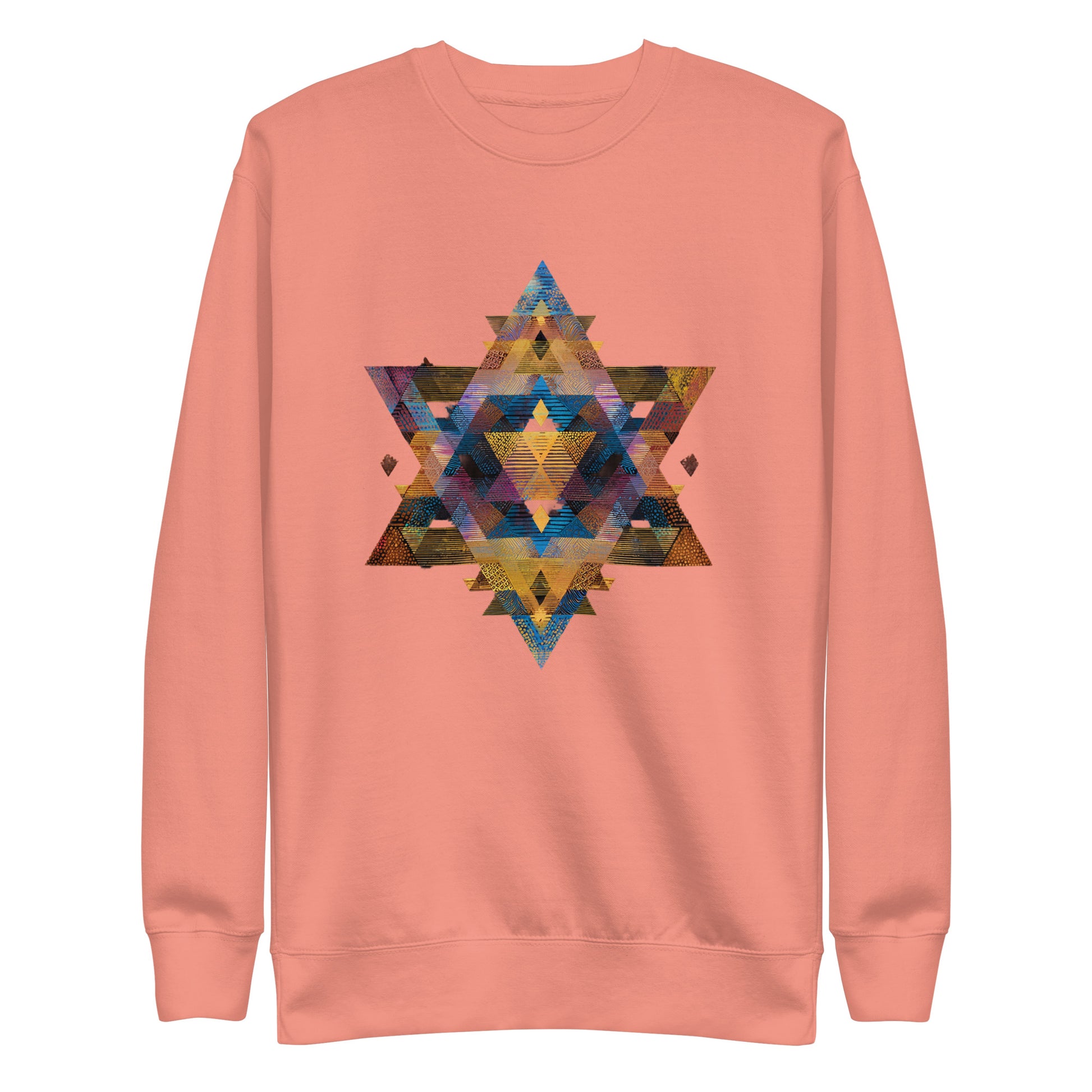 Star of David Geometric Unisex Premium Sweatshirt - American Zionist