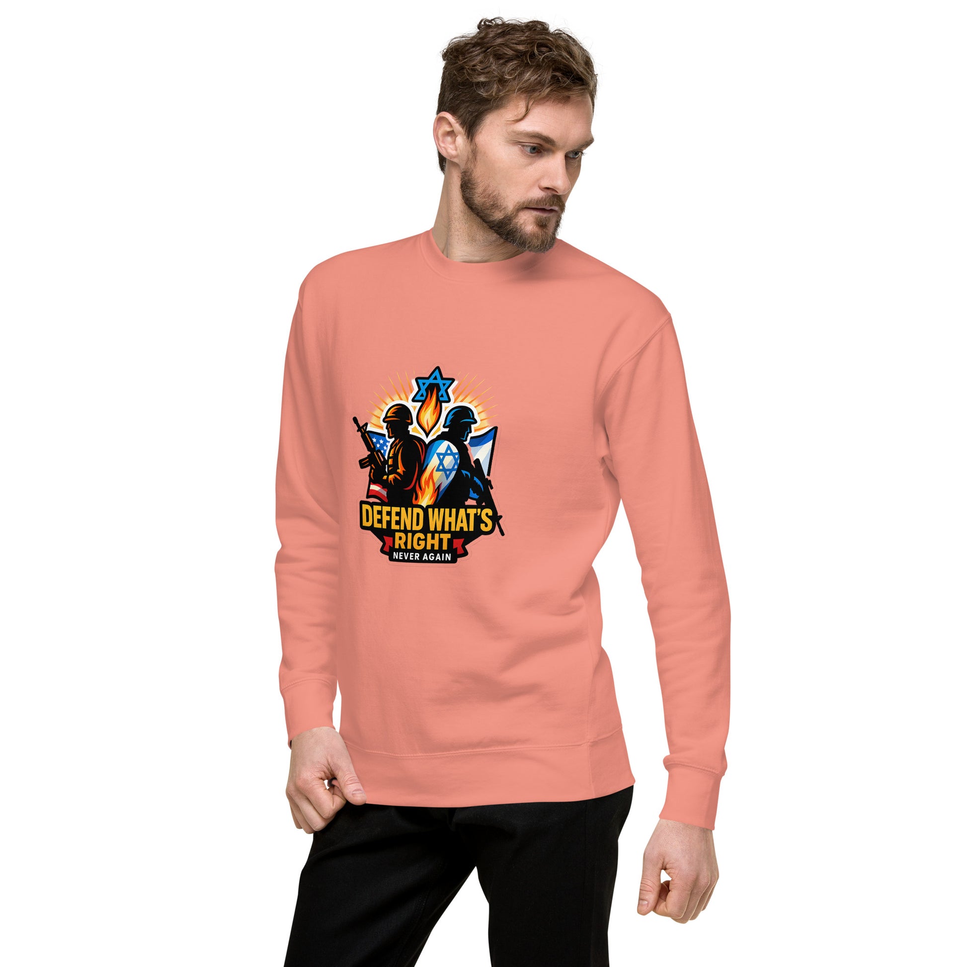 Defend Whats Right Unisex Premium Sweatshirt - American Zionist