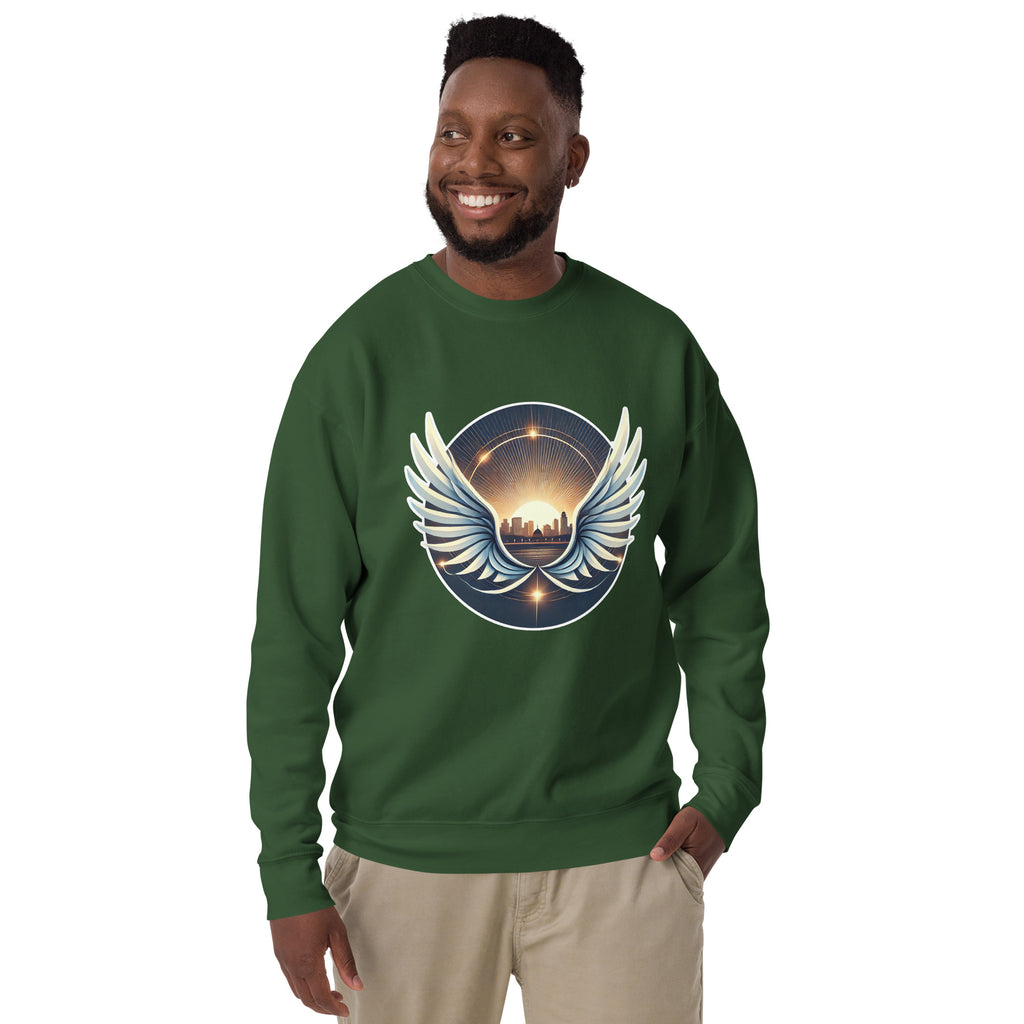 Sunrise Wings Premium Sweatshirt - American Zionist