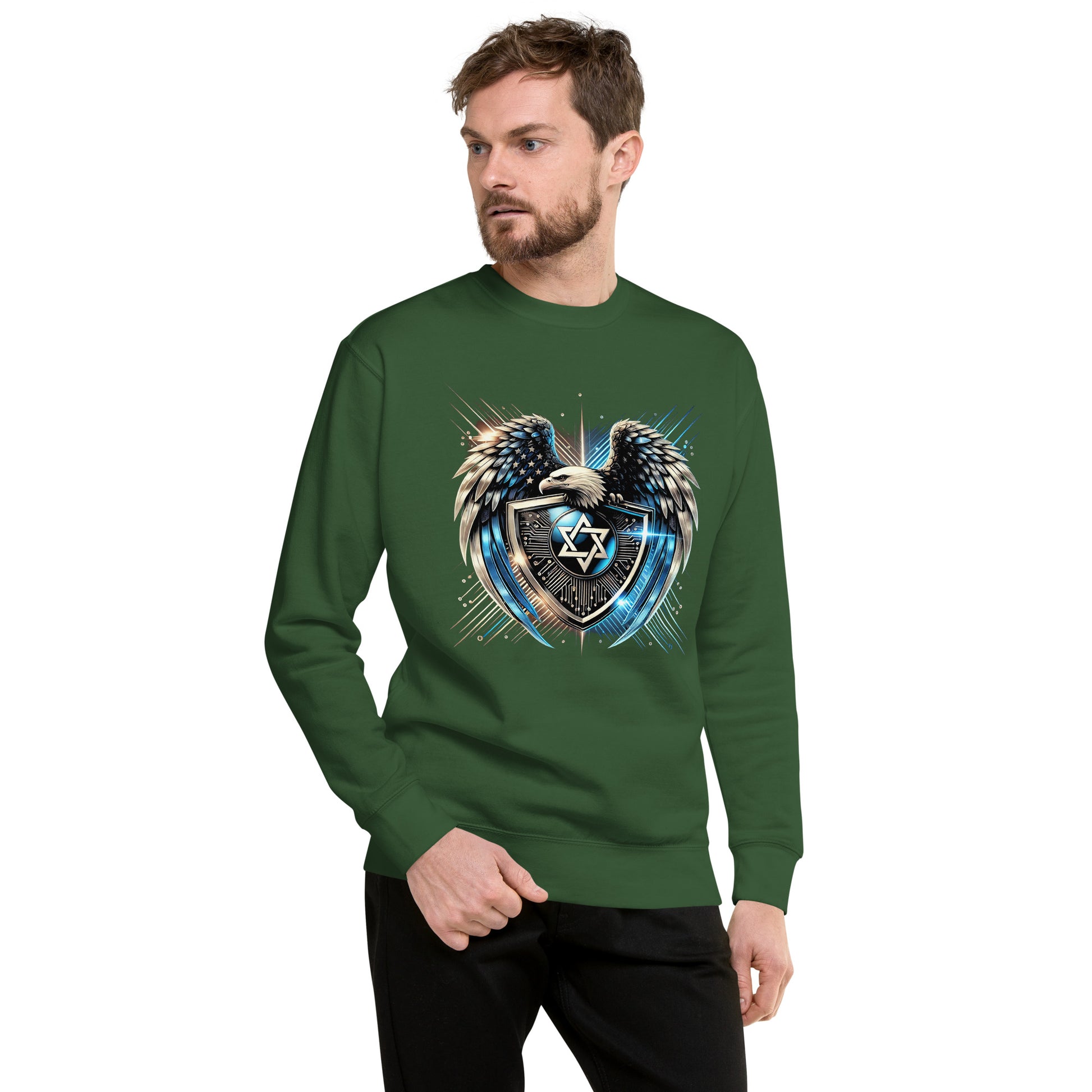 Galaxy Star of David Premium Sweatshirt - American Zionist