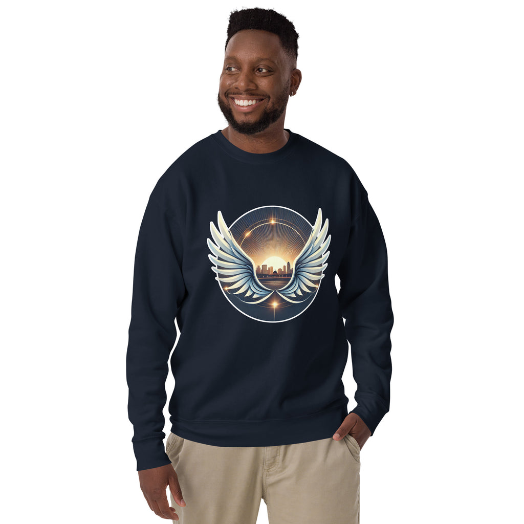 Sunrise Wings Premium Sweatshirt - American Zionist
