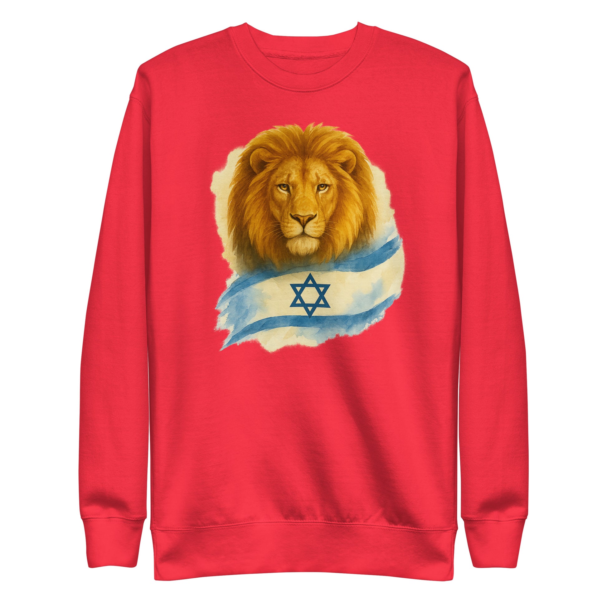 Lion Of Israel Unisex Premium Sweatshirt - American Zionist