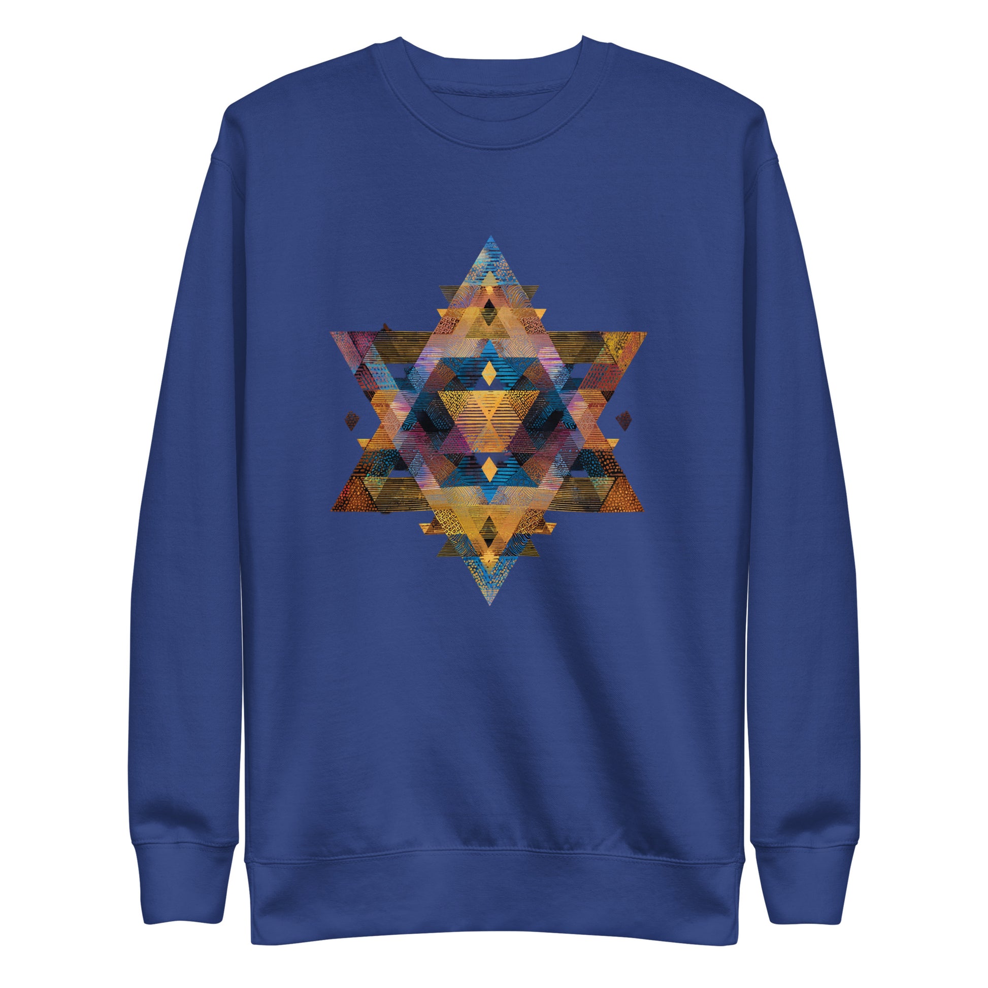 Star of David Geometric Unisex Premium Sweatshirt - American Zionist