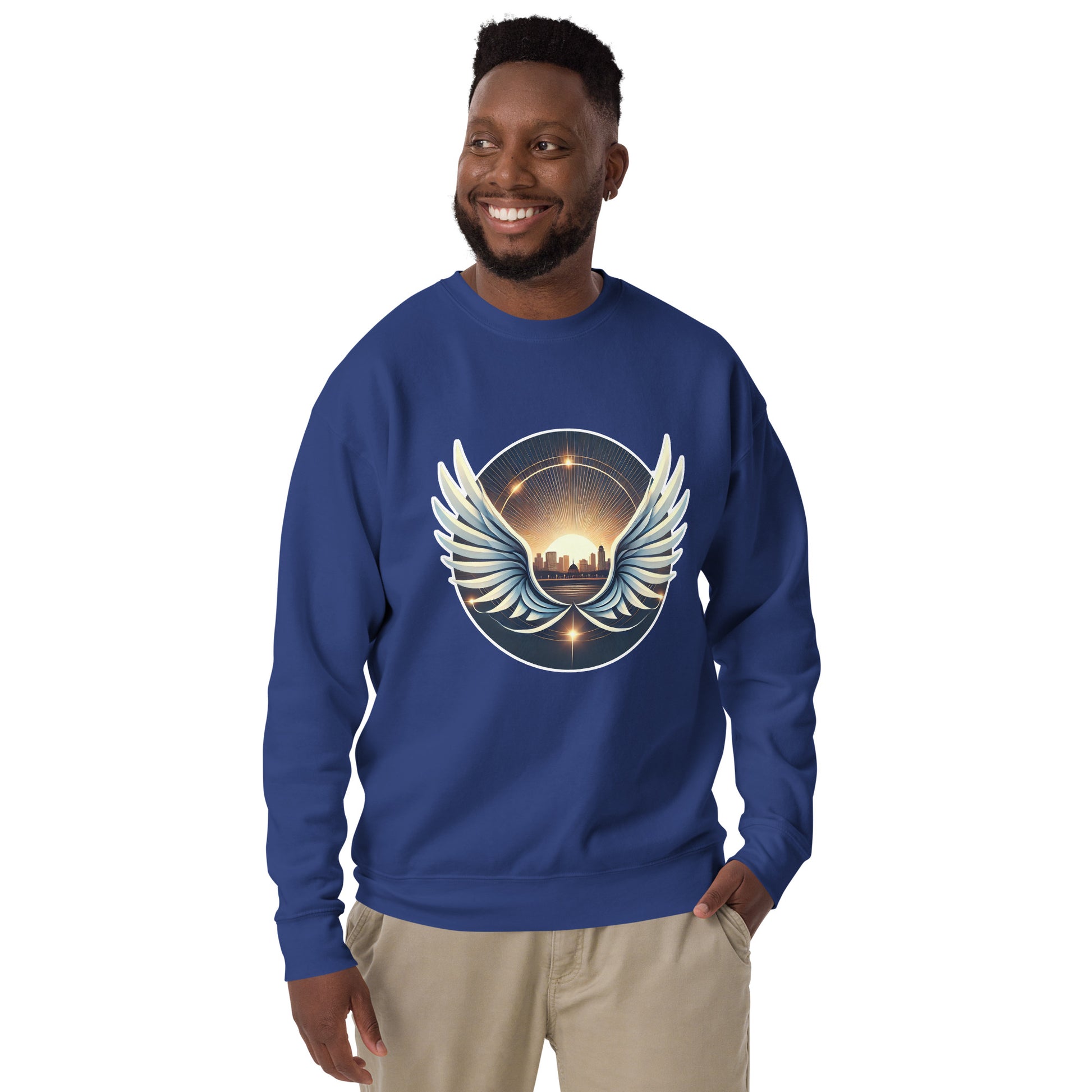 Sunrise Wings Premium Sweatshirt - American Zionist