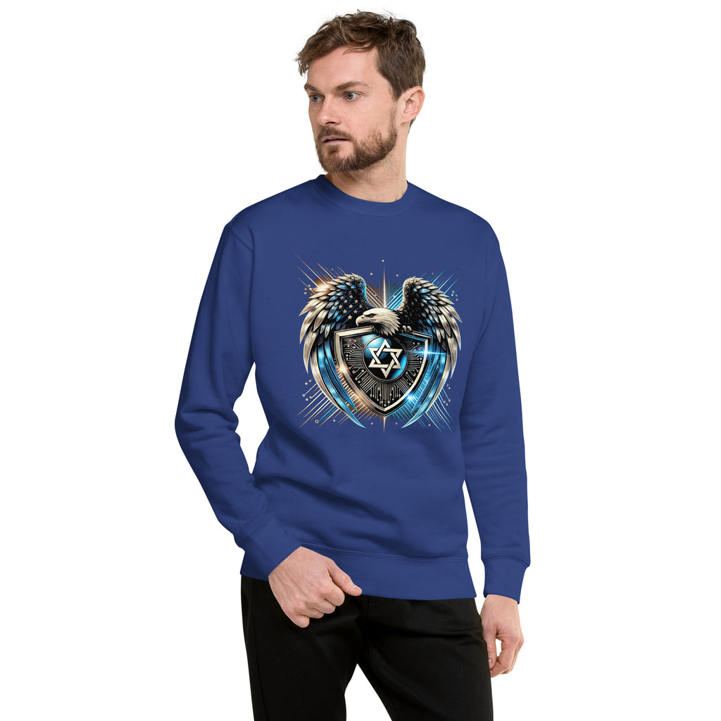 Galaxy Star of David Premium Sweatshirt - American Zionist
