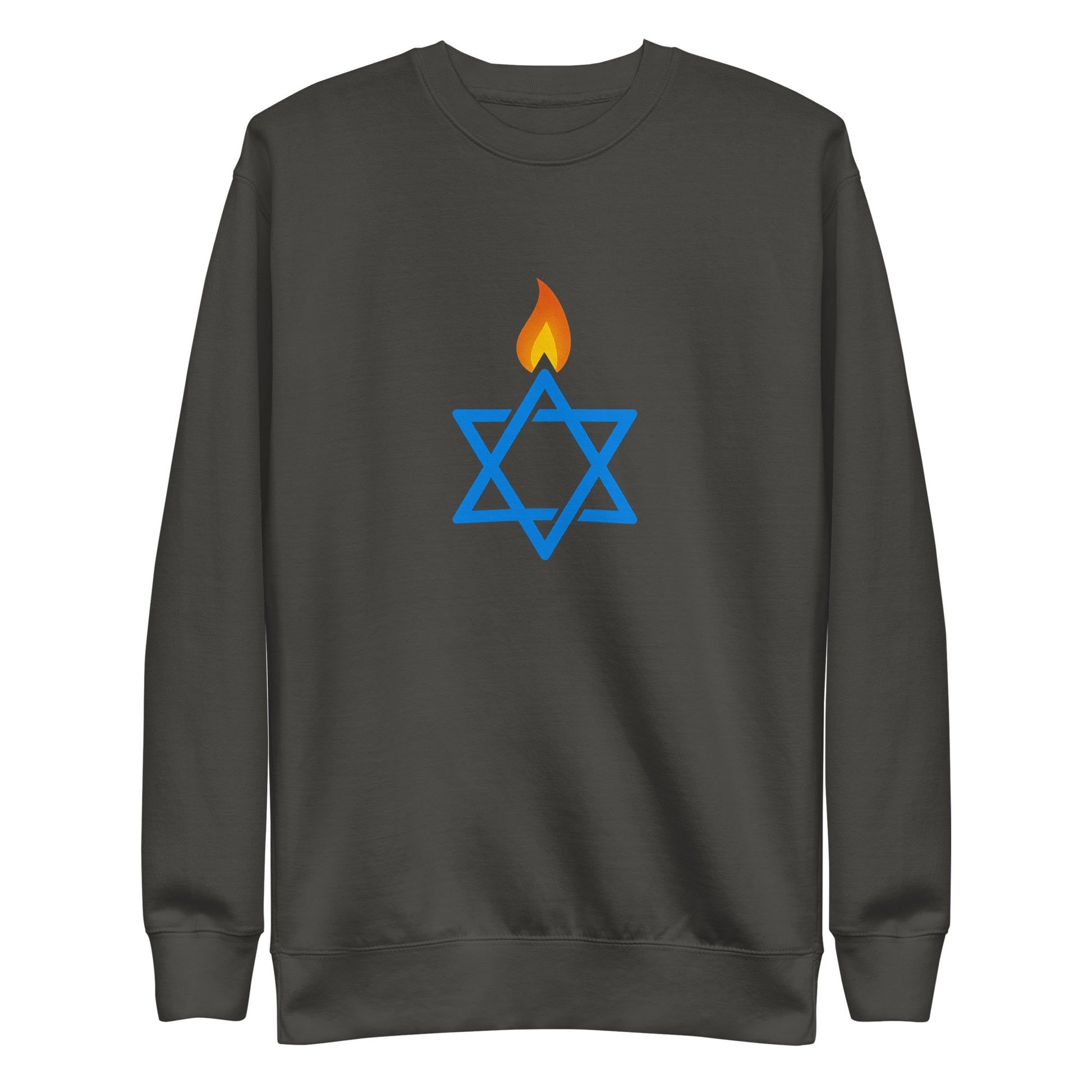 Fire Stars Of David Unisex Premium Sweatshirt - American Zionist