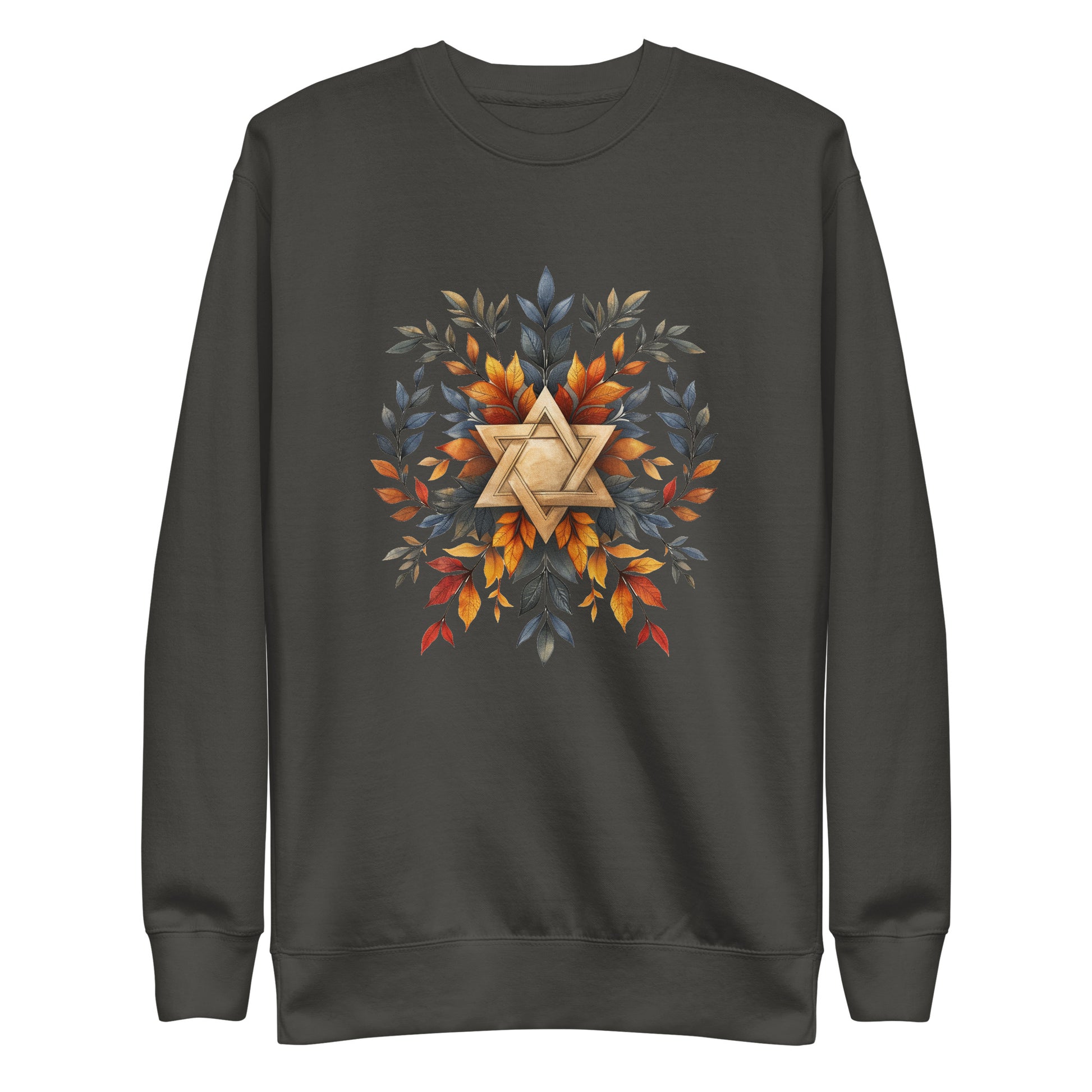 Star of David Wreath Transparent Unisex Premium Sweatshirt - American Zionist