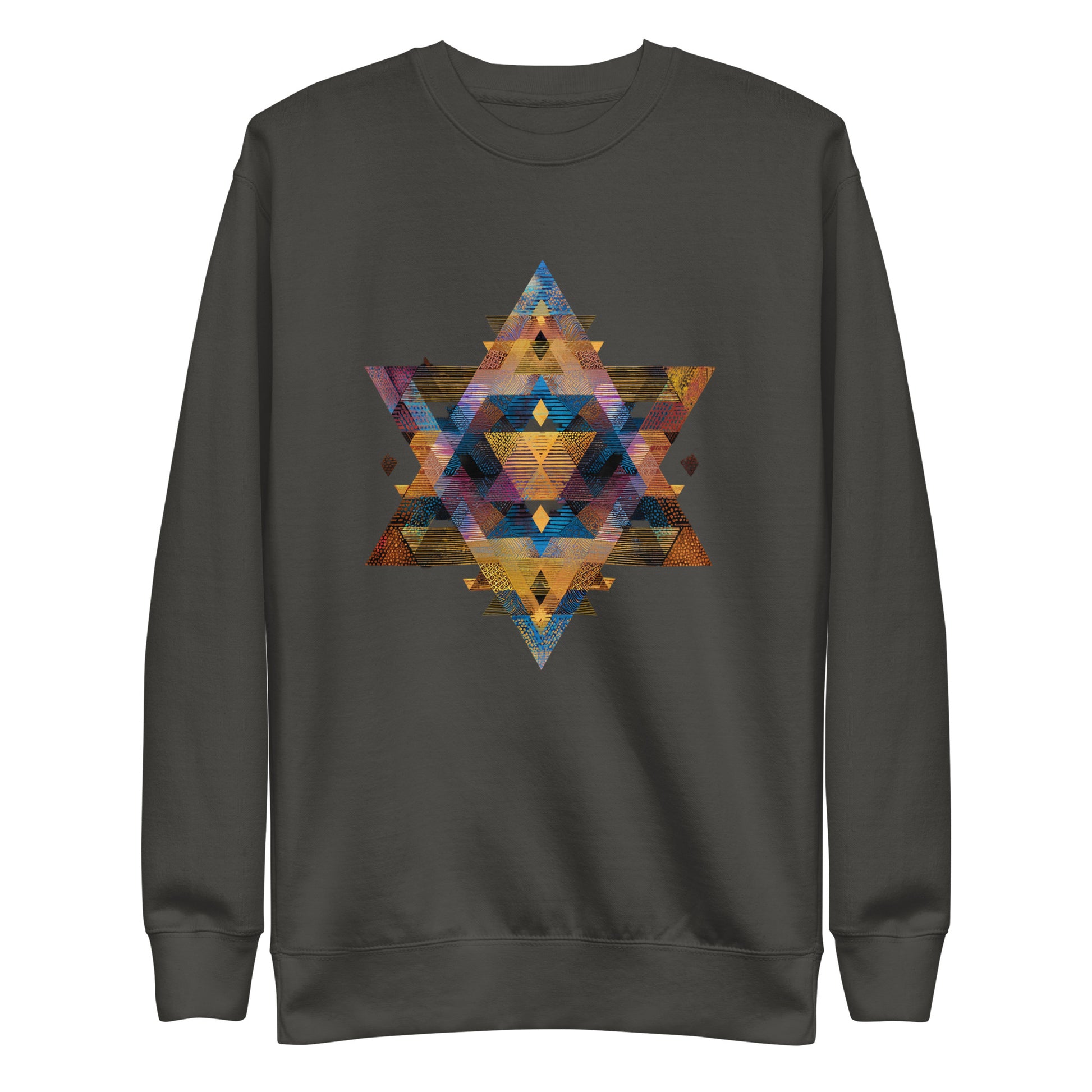 Star of David Geometric Unisex Premium Sweatshirt - American Zionist