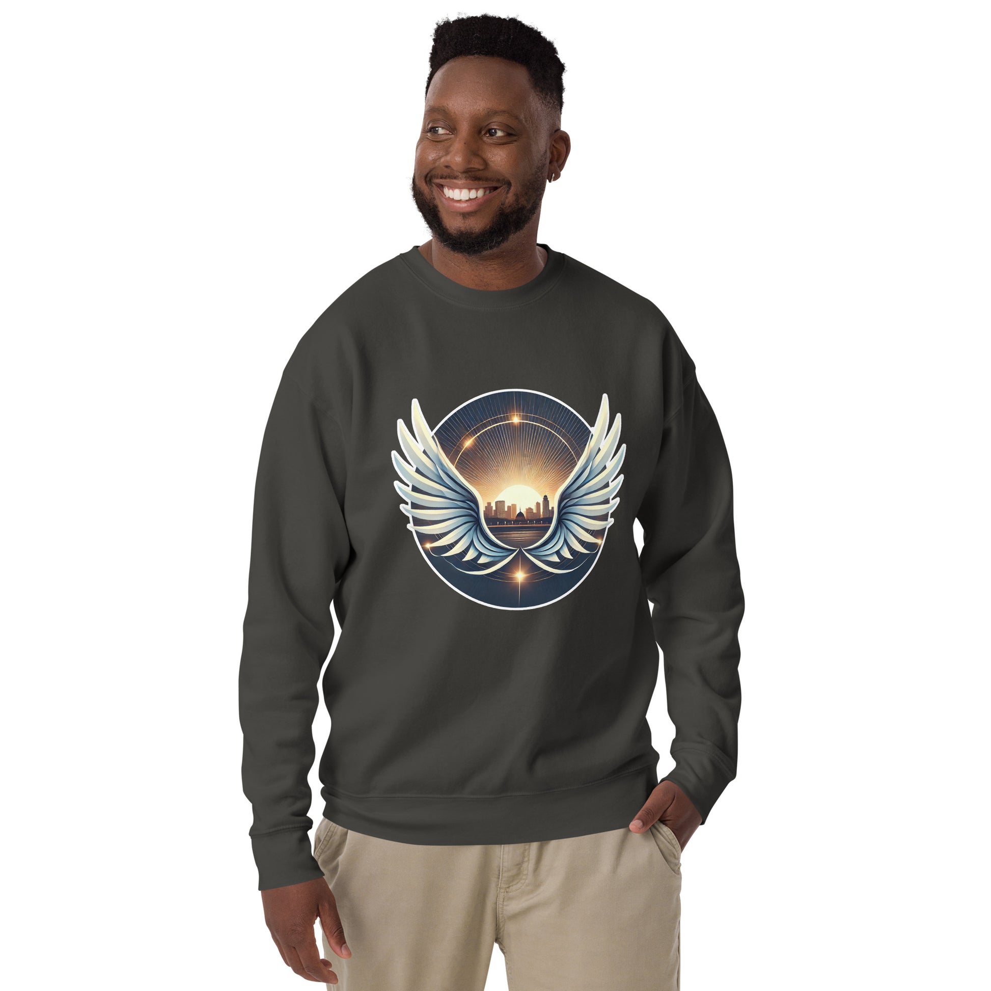 Sunrise Wings Premium Sweatshirt - American Zionist