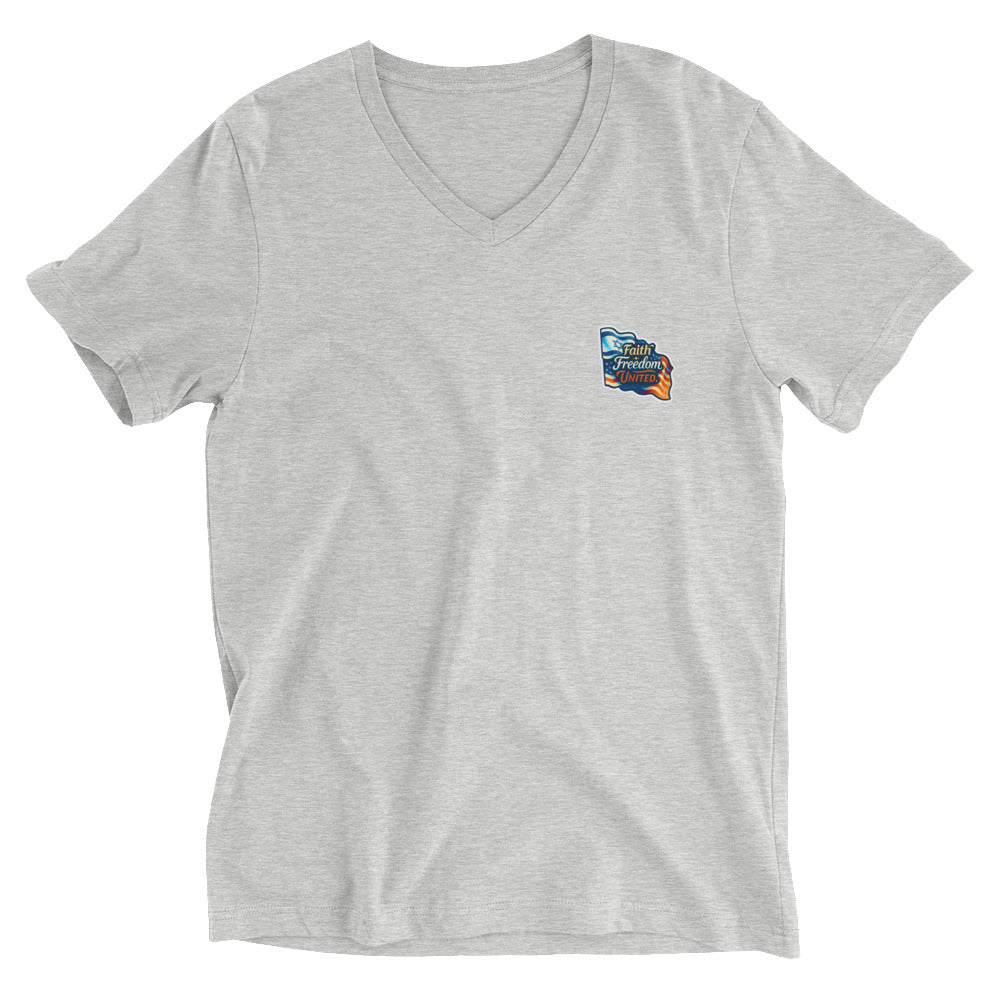 Faith Freedom United Unisex V - Neck Tee - American Zionist