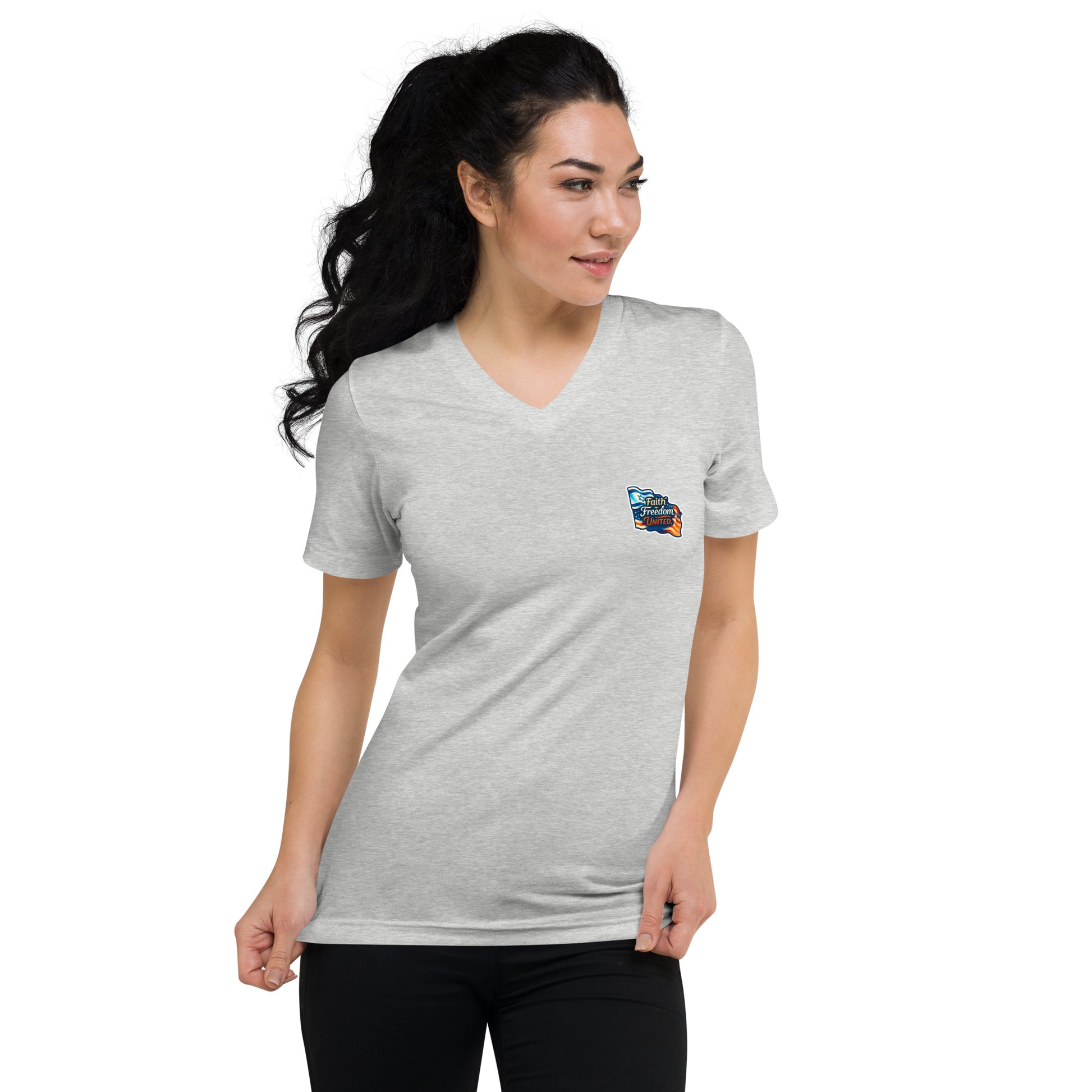 Faith Freedom United Unisex V - Neck Tee - American Zionist