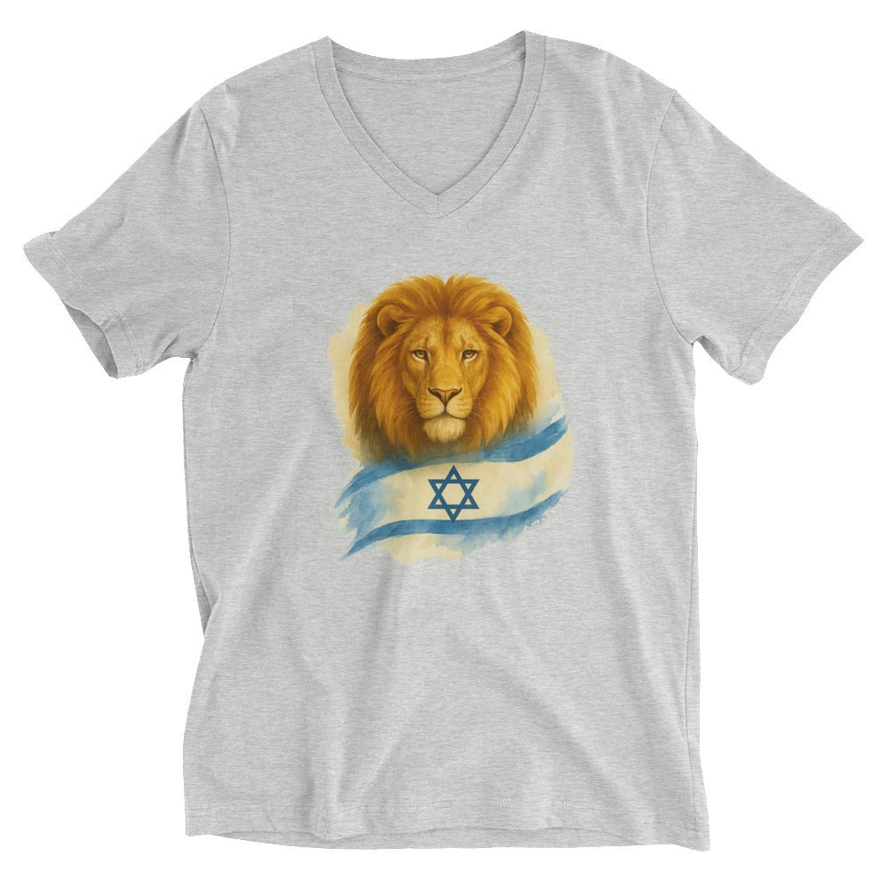 Lion Of Israel Unisex V - Neck Tee - American Zionist