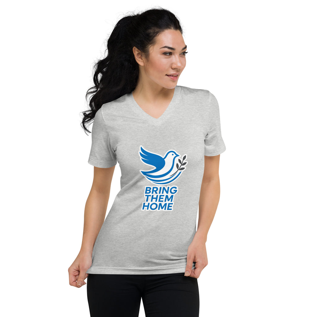 Dove Bring Them Home Unisex V - Neck Tee - American Zionist