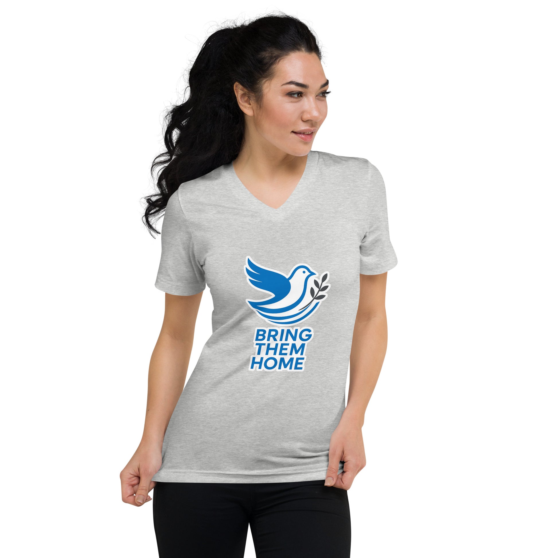Dove Bring Them Home Unisex V - Neck Tee - American Zionist