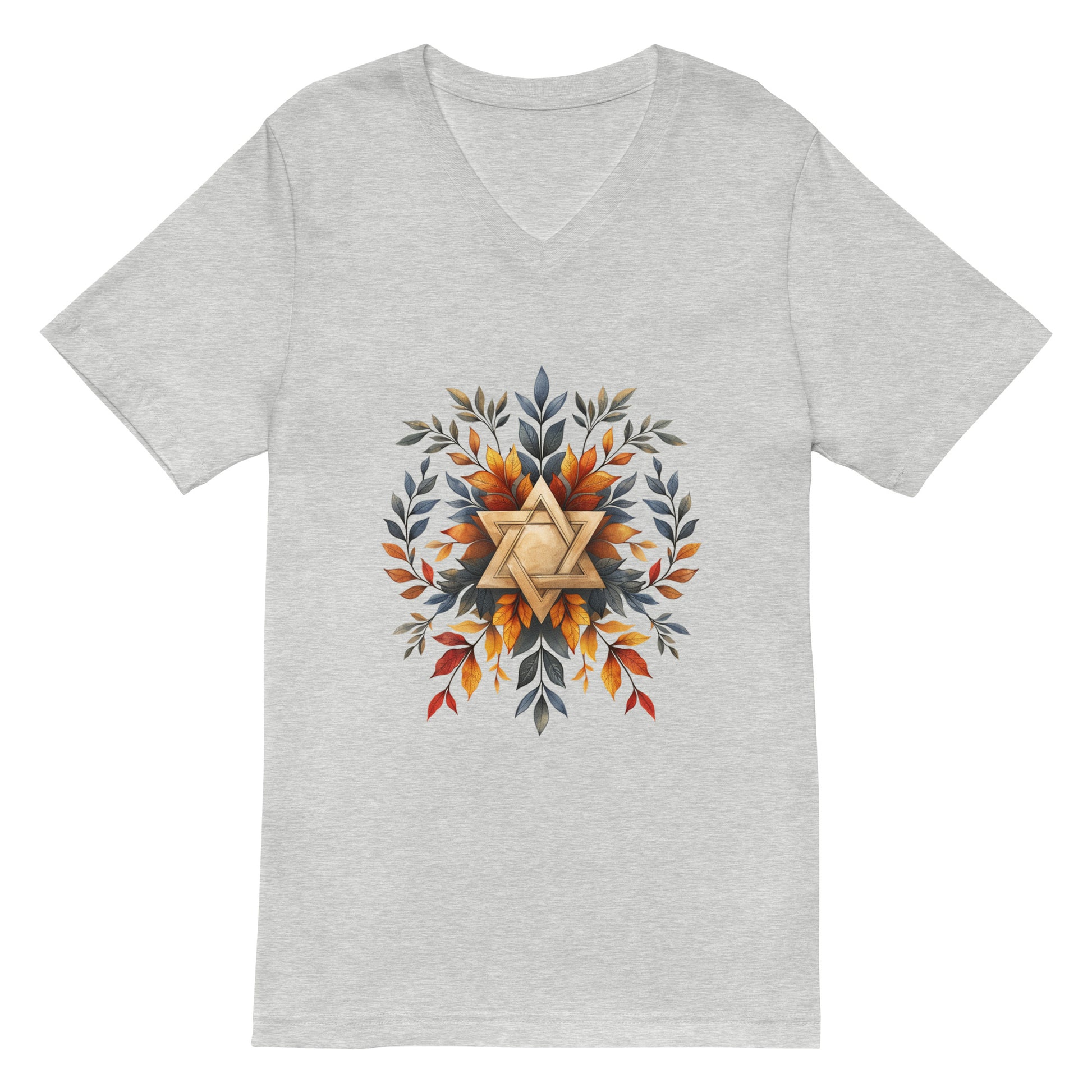 Star of David Wreath Unisex V - Neck Tee - American Zionist