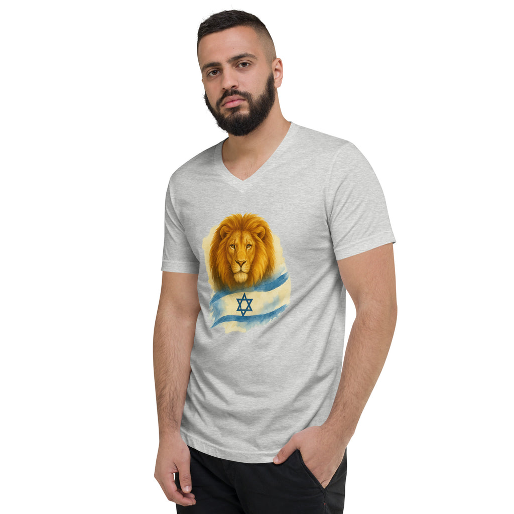 Lion Of Israel Unisex V - Neck Tee - American Zionist