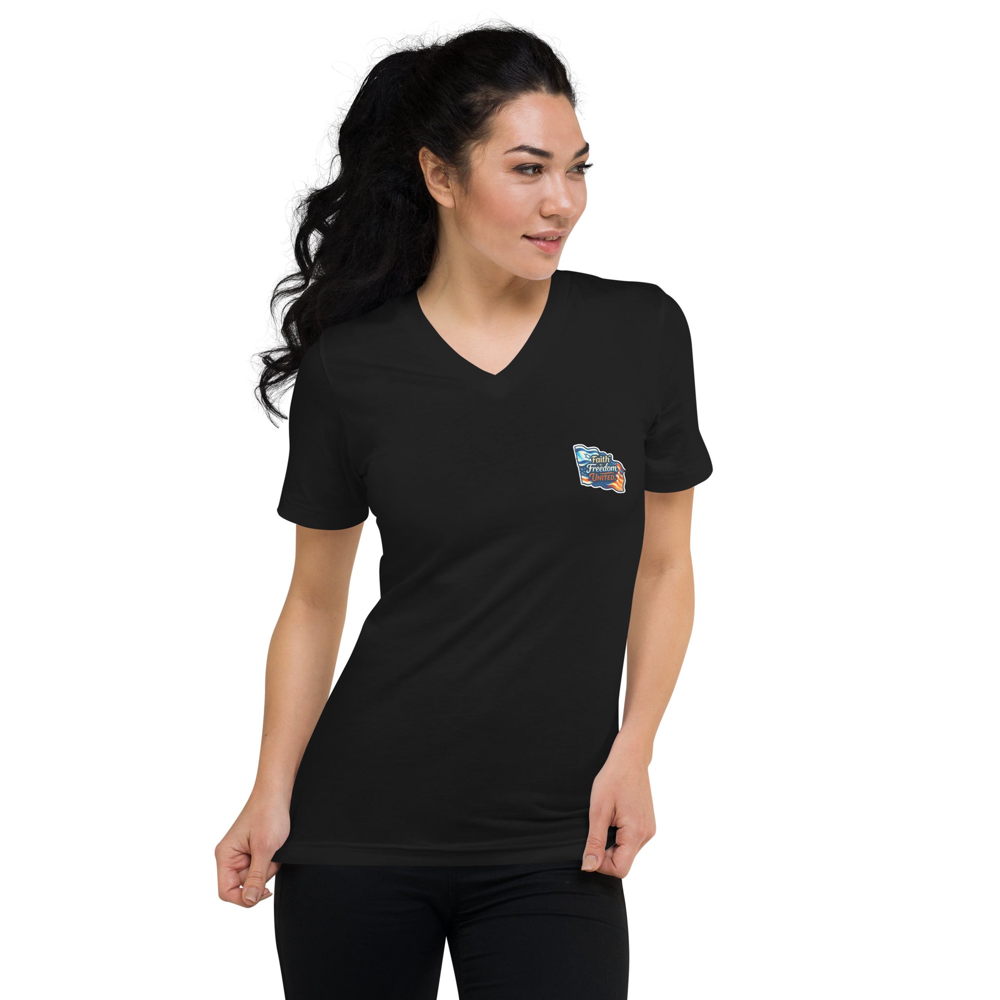 Faith Freedom United Unisex V - Neck Tee - American Zionist