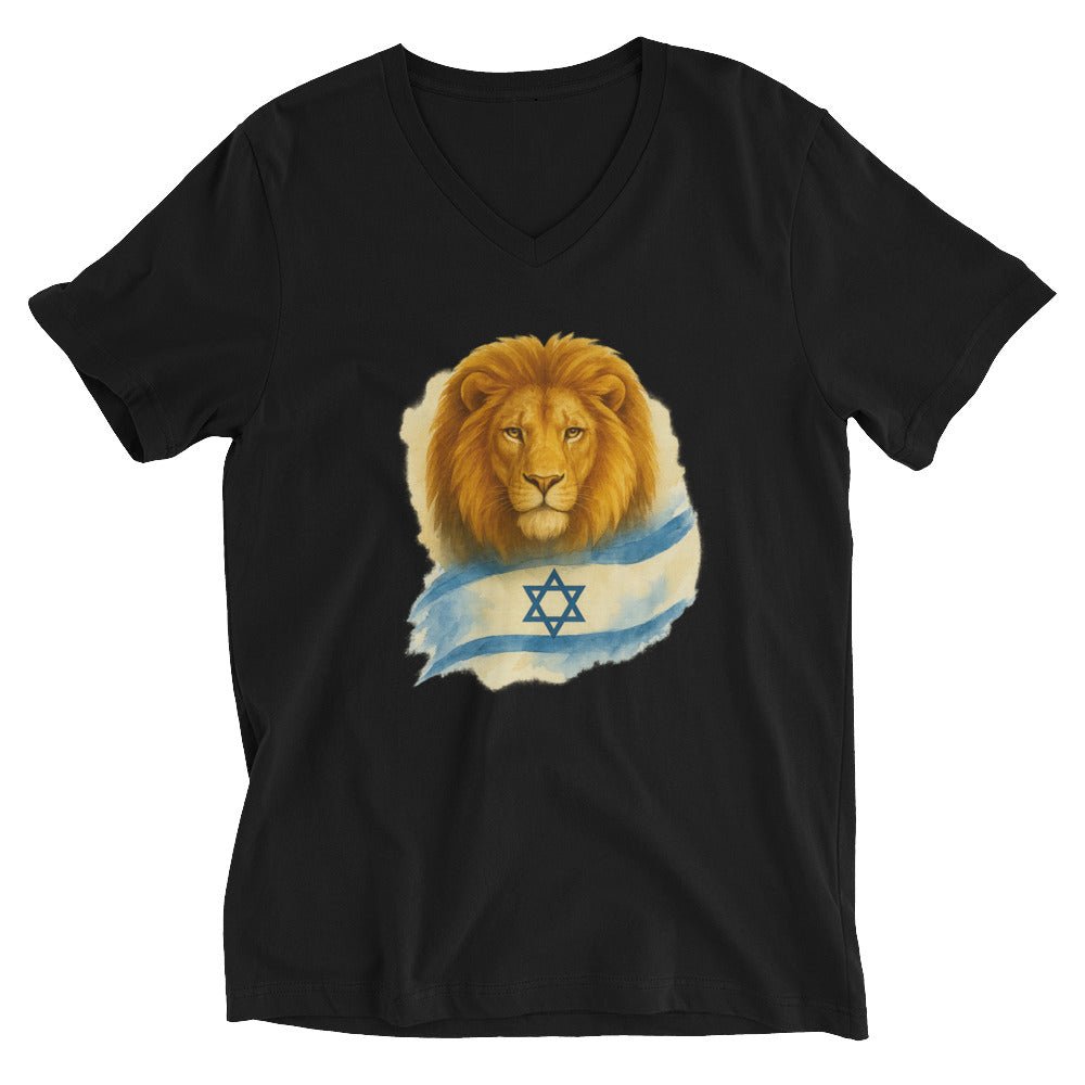 Lion Of Israel Unisex V - Neck Tee - American Zionist