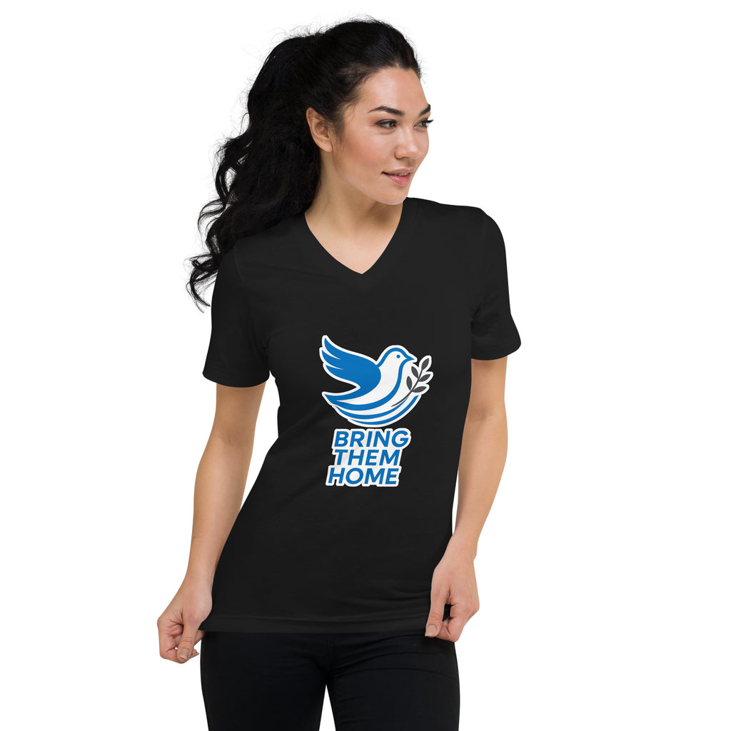 Dove Bring Them Home Unisex V - Neck Tee - American Zionist