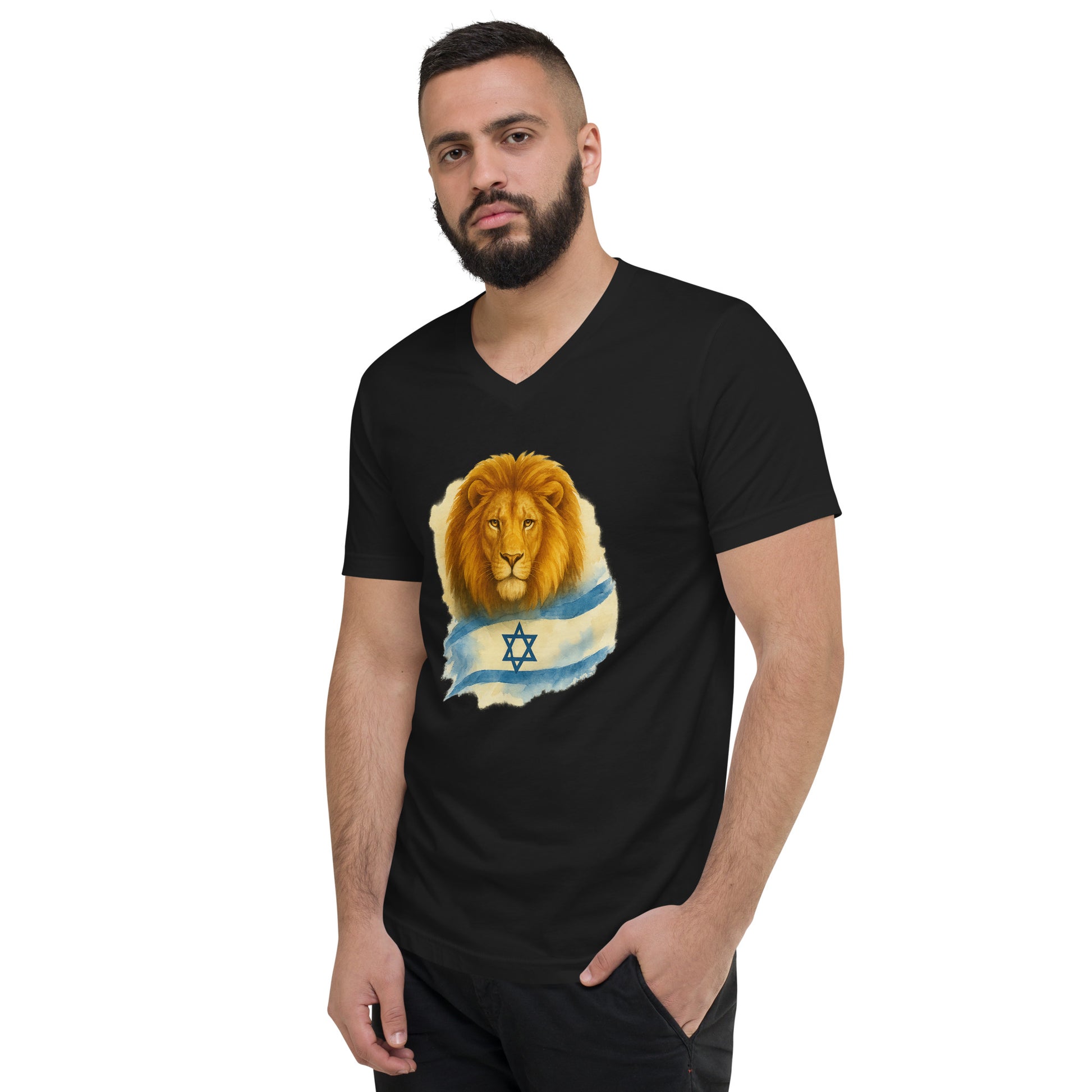 Lion Of Israel Unisex V - Neck Tee - American Zionist