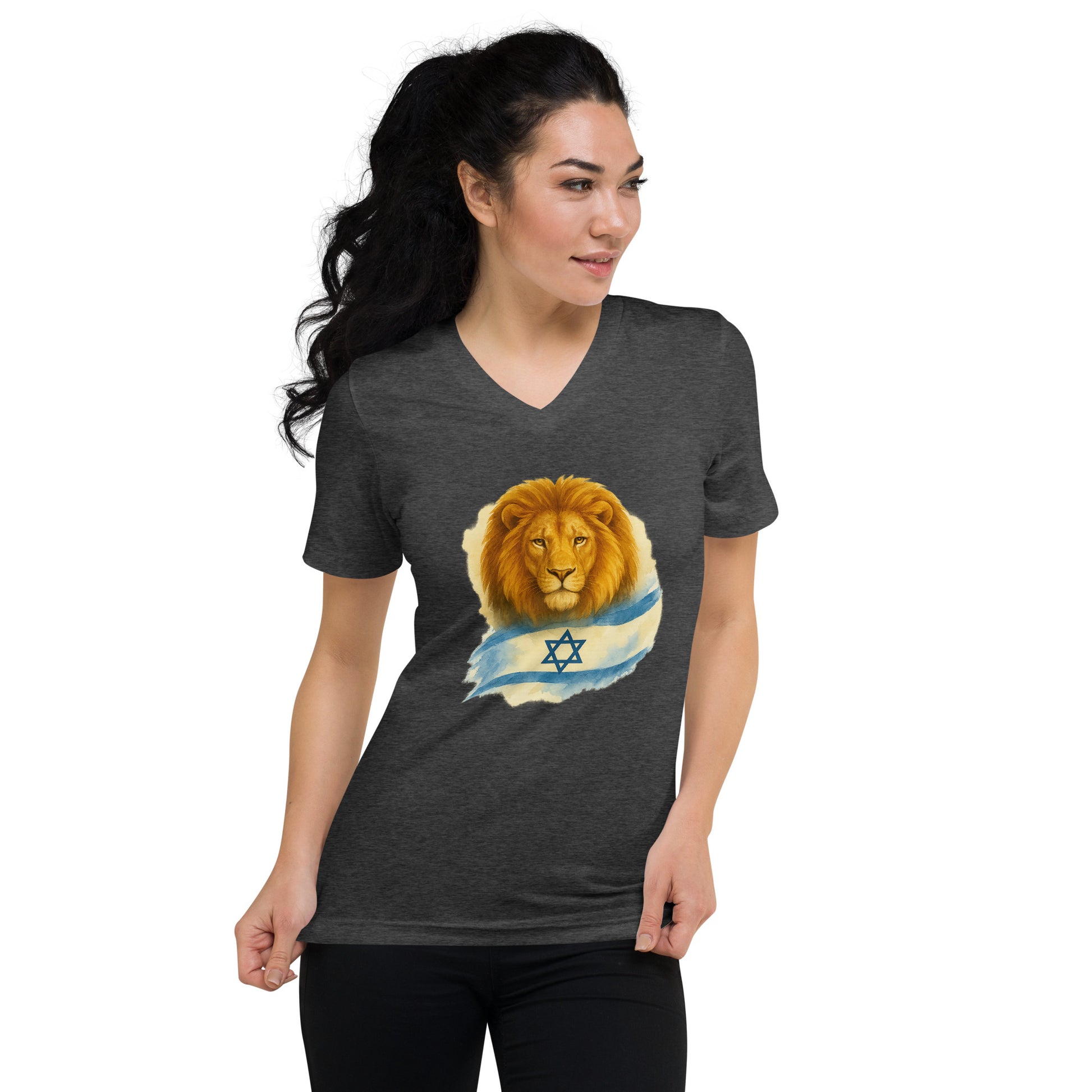 Lion Of Israel Unisex V - Neck Tee - American Zionist