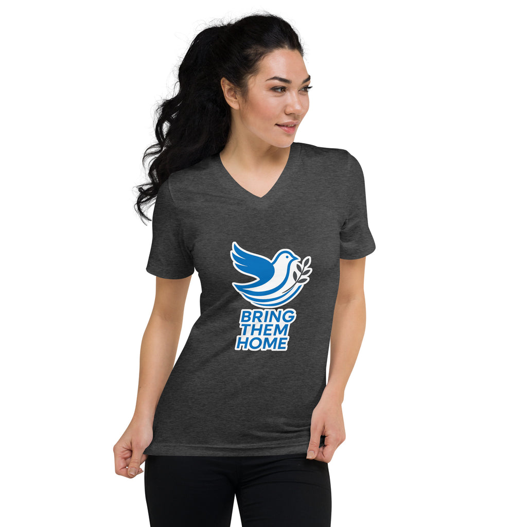 Dove Bring Them Home Unisex V - Neck Tee - American Zionist