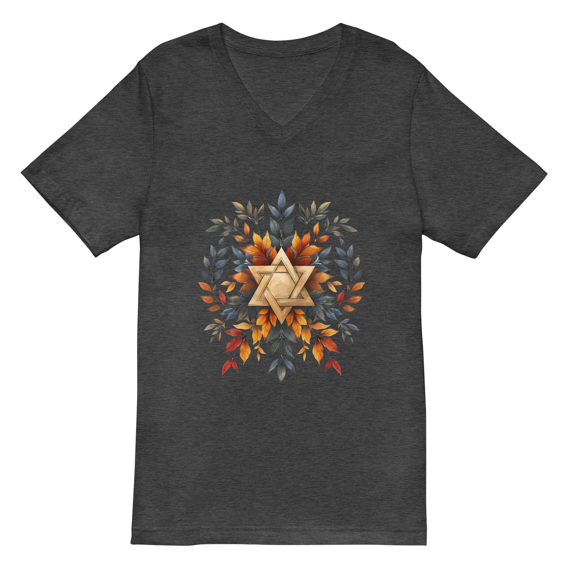 Star of David Wreath Unisex V - Neck Tee - American Zionist