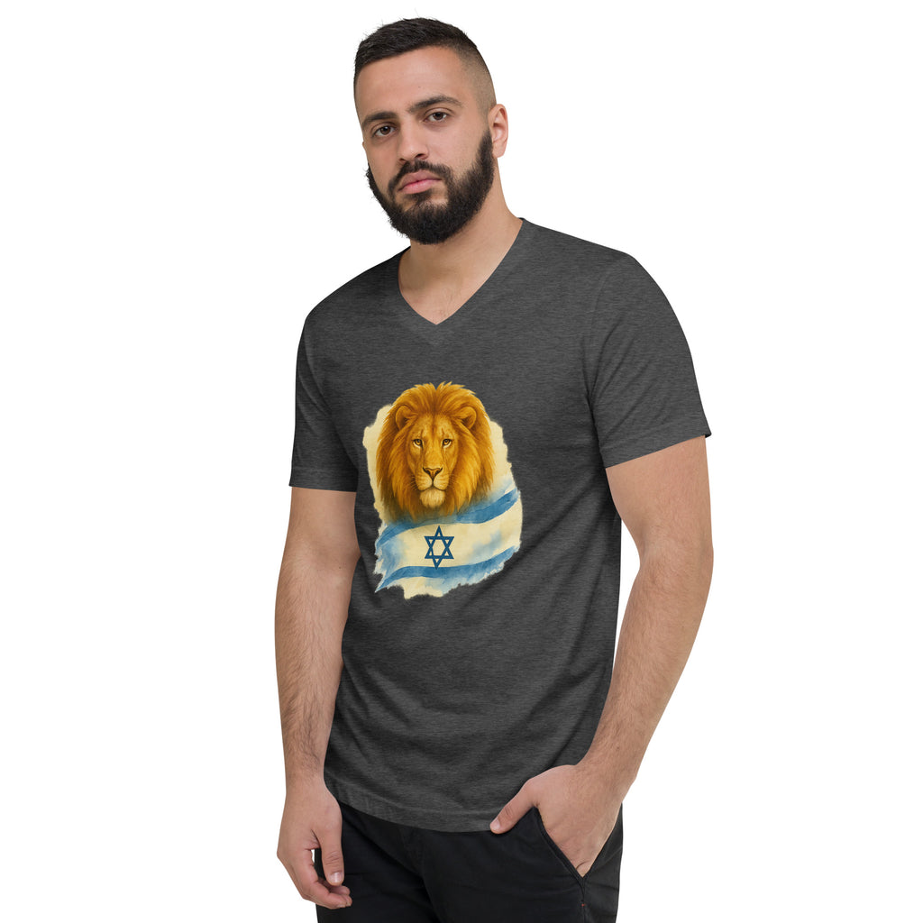 Lion Of Israel Unisex V - Neck Tee - American Zionist