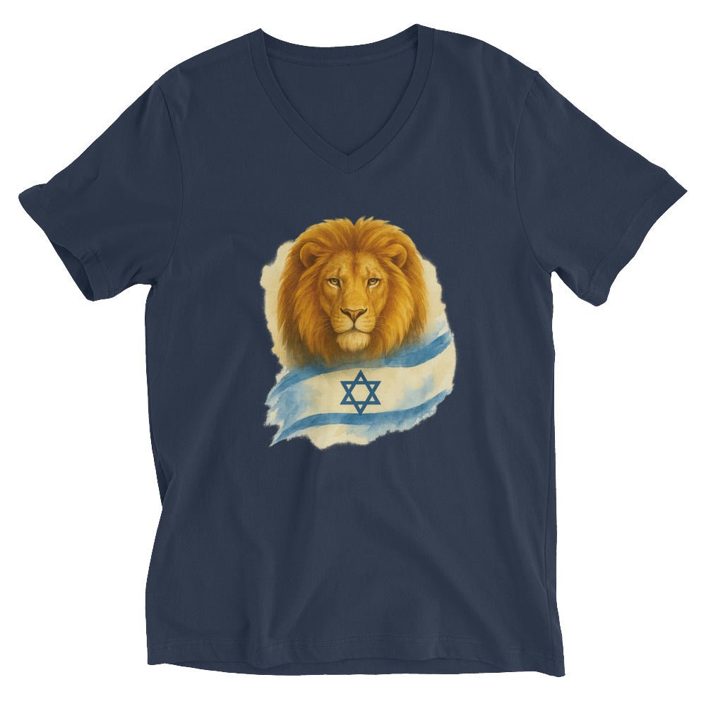 Lion Of Israel Unisex V - Neck Tee - American Zionist