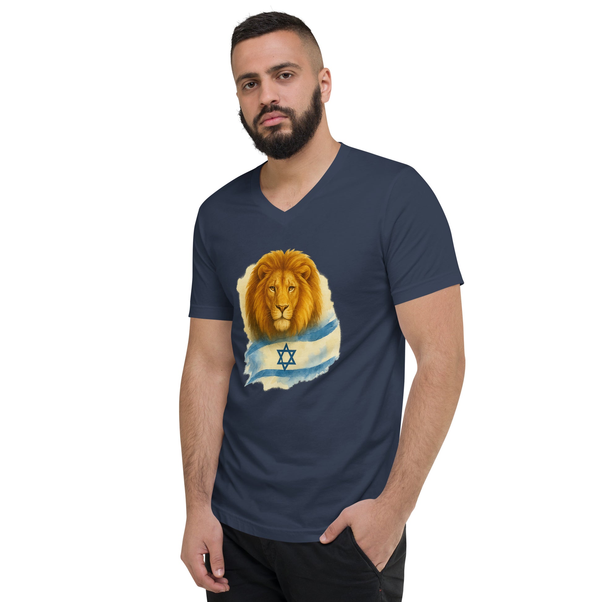 Lion Of Israel Unisex V - Neck Tee - American Zionist